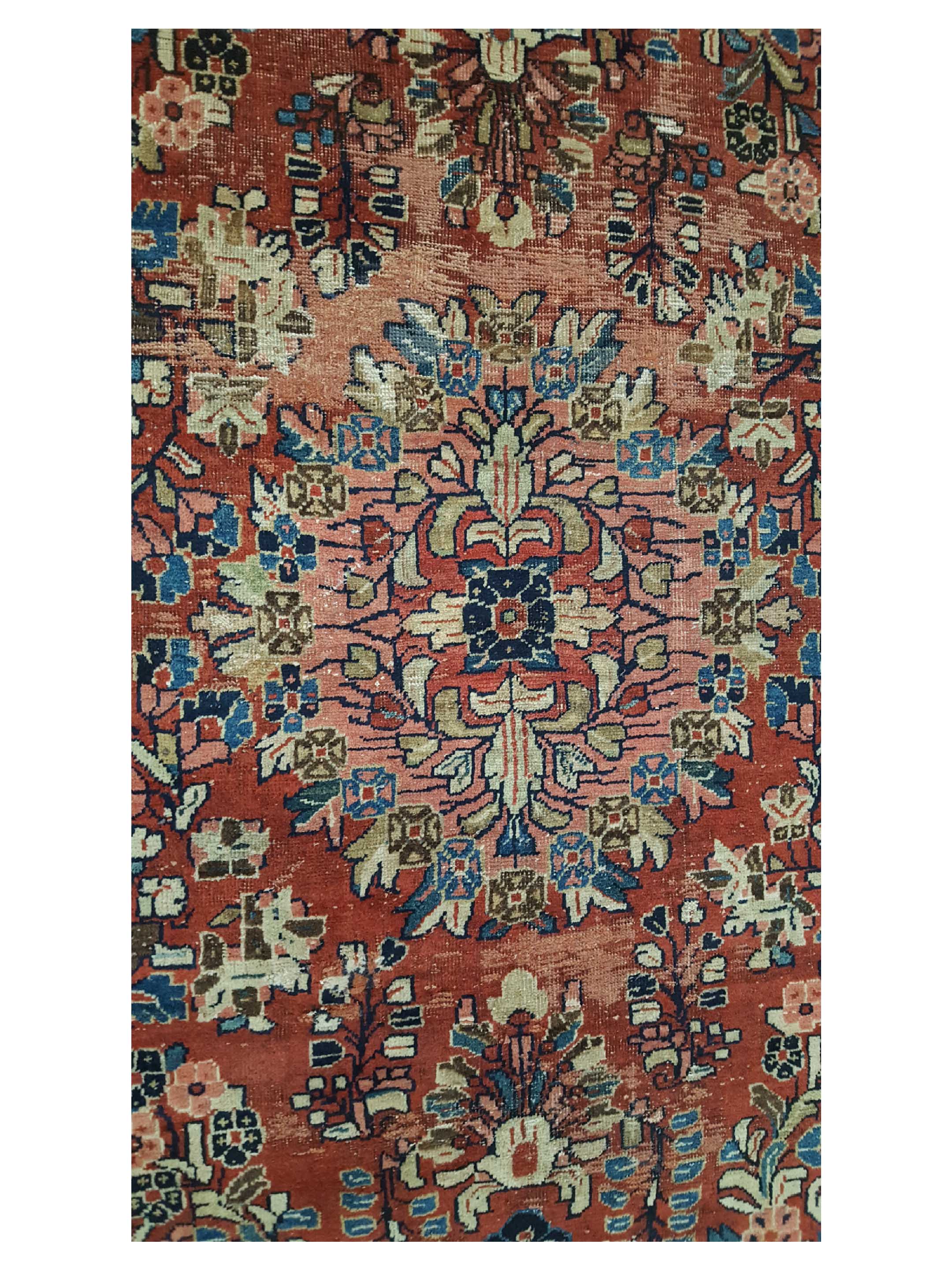 Hamadan Hand Knotted Red 5x10 - Image 5 of 6