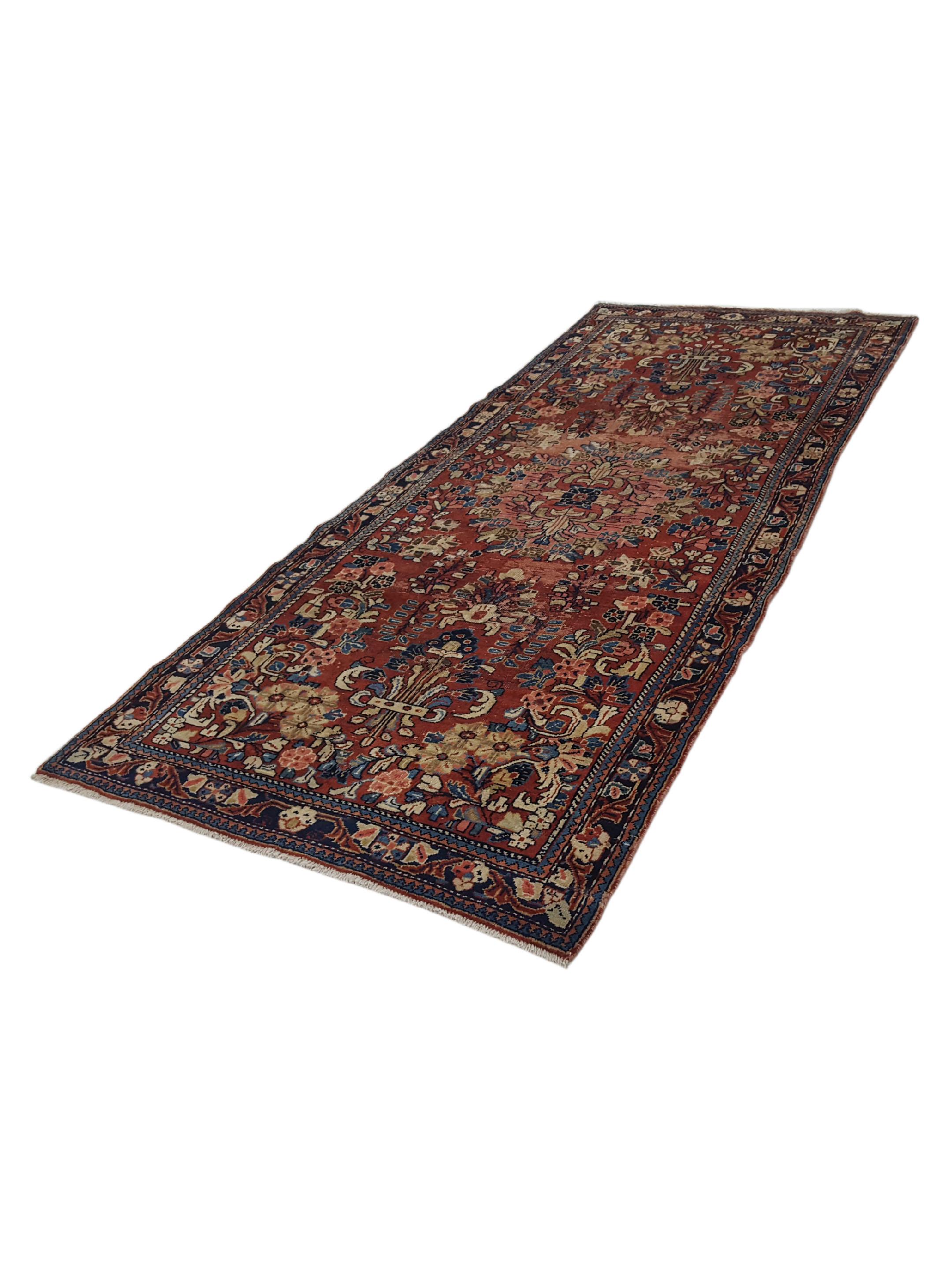 Hamadan Hand Knotted Red 5x10 - Image 6 of 6