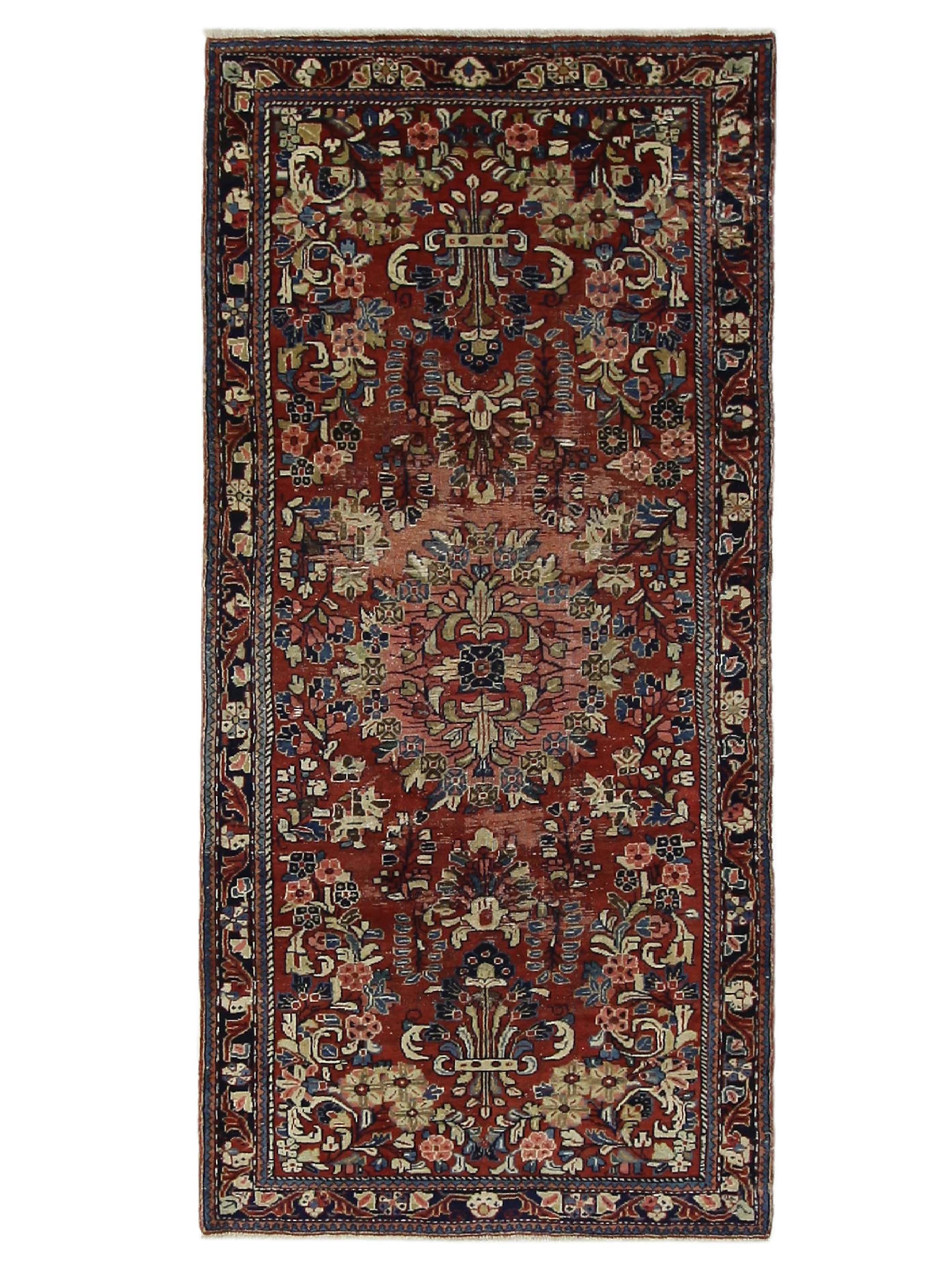 Hamadan Hand Knotted Red 5x10