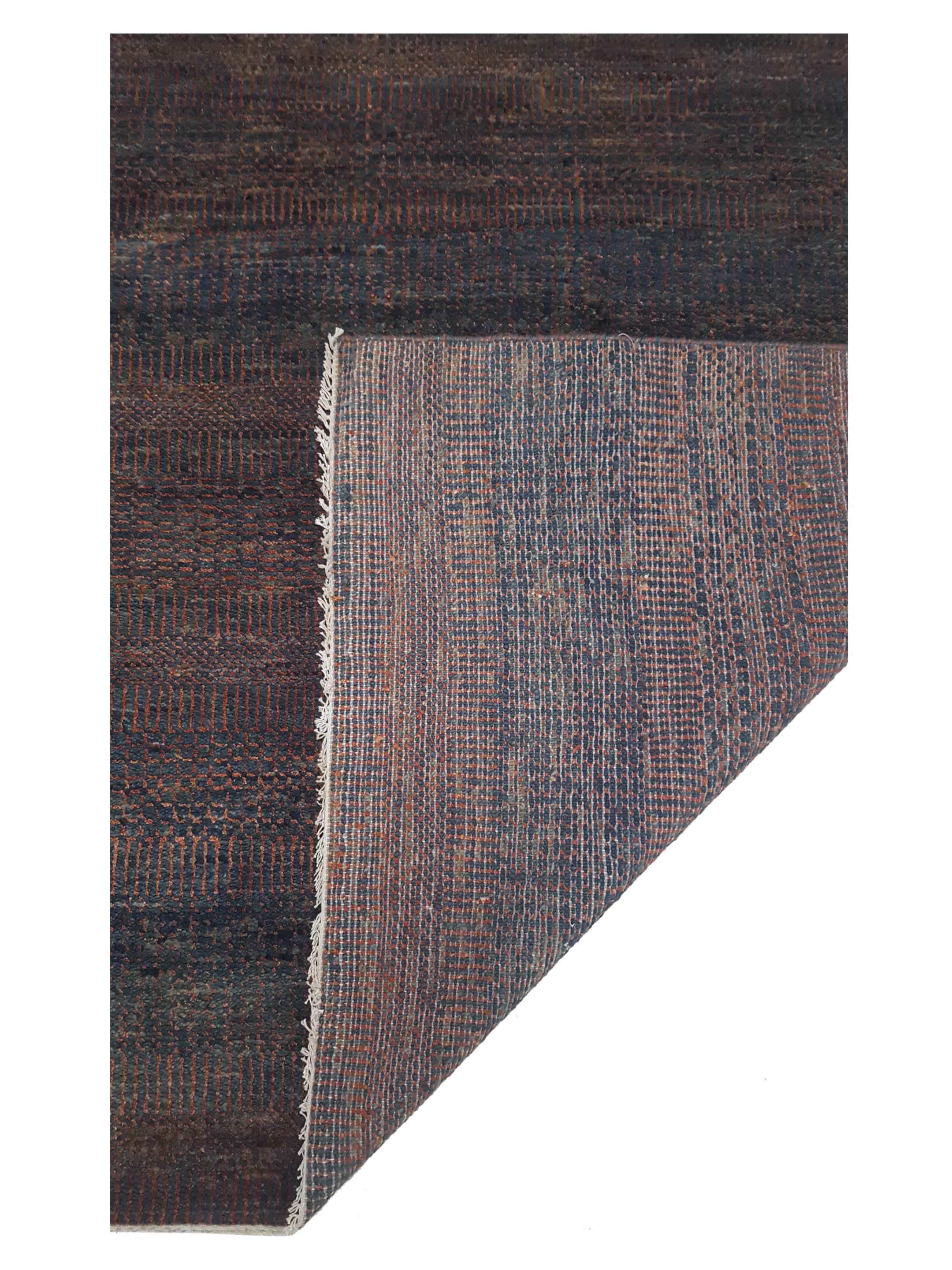 Flute Hand Knotted Rust 9x12 - Image 3 of 6