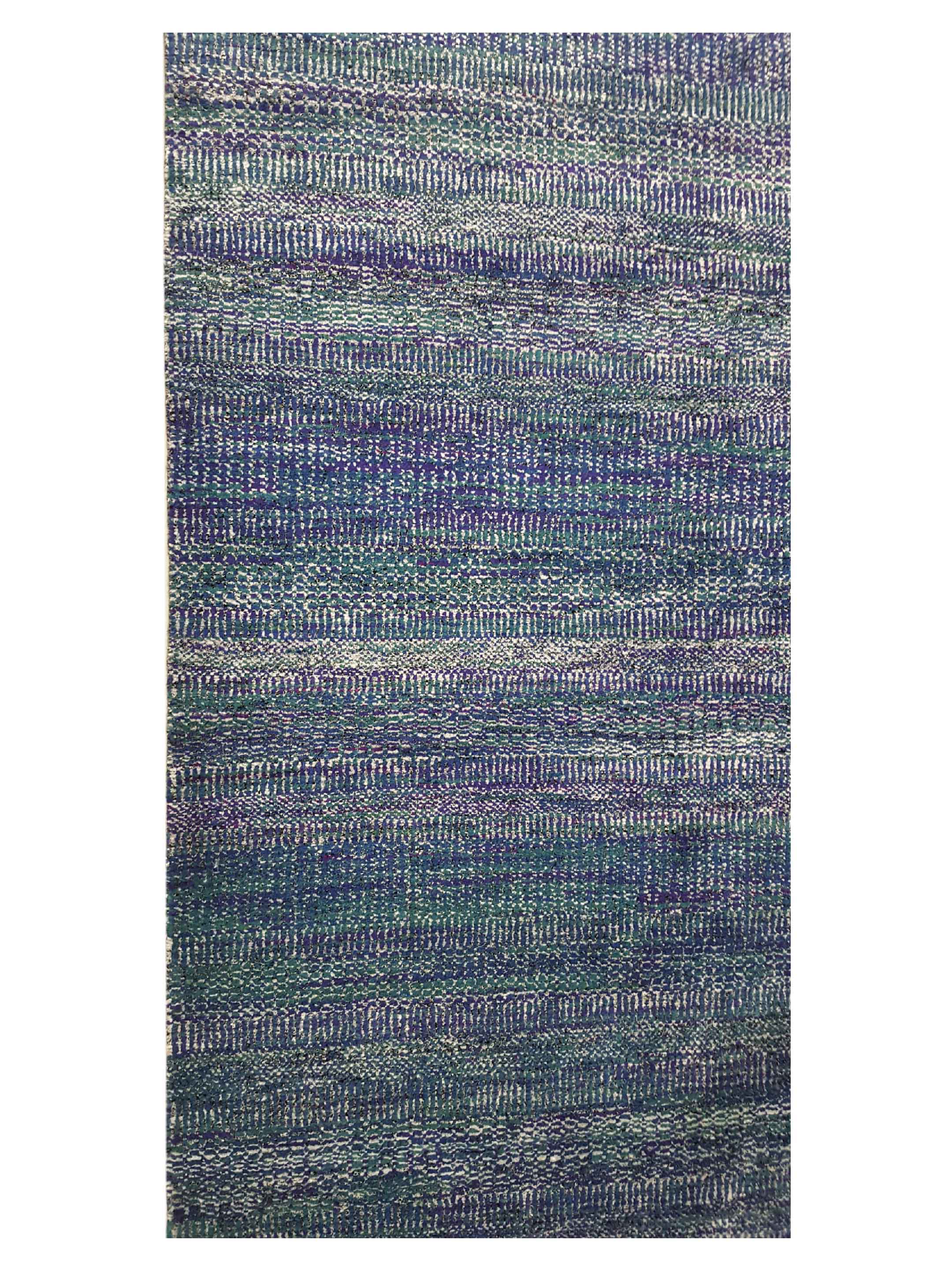Flute Hand Knotted Purple 9x12 - Image 5 of 6