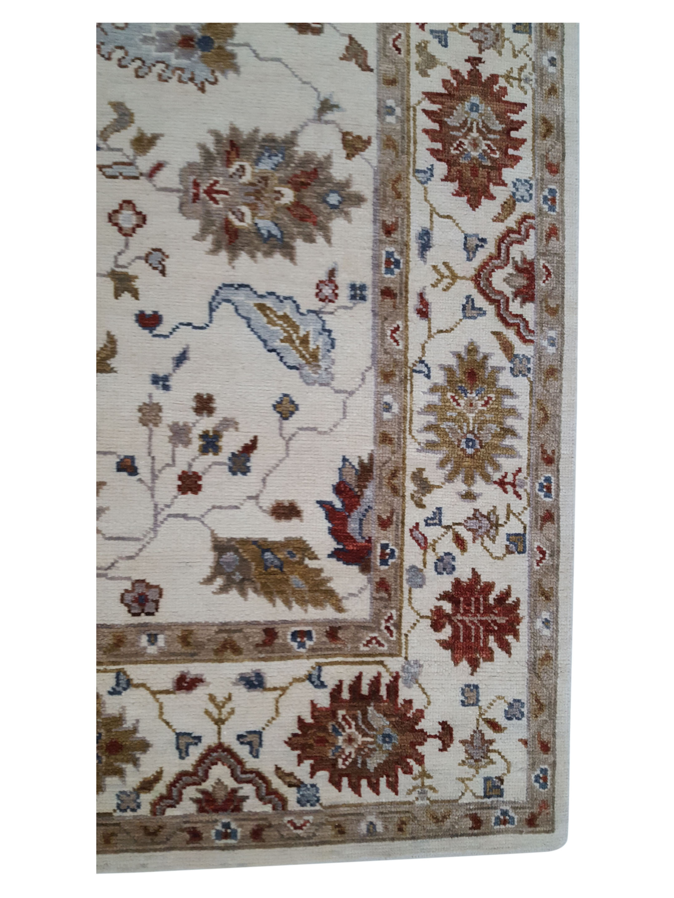 Ushak Hand Knotted Ivory 8x10 - Image 4 of 6