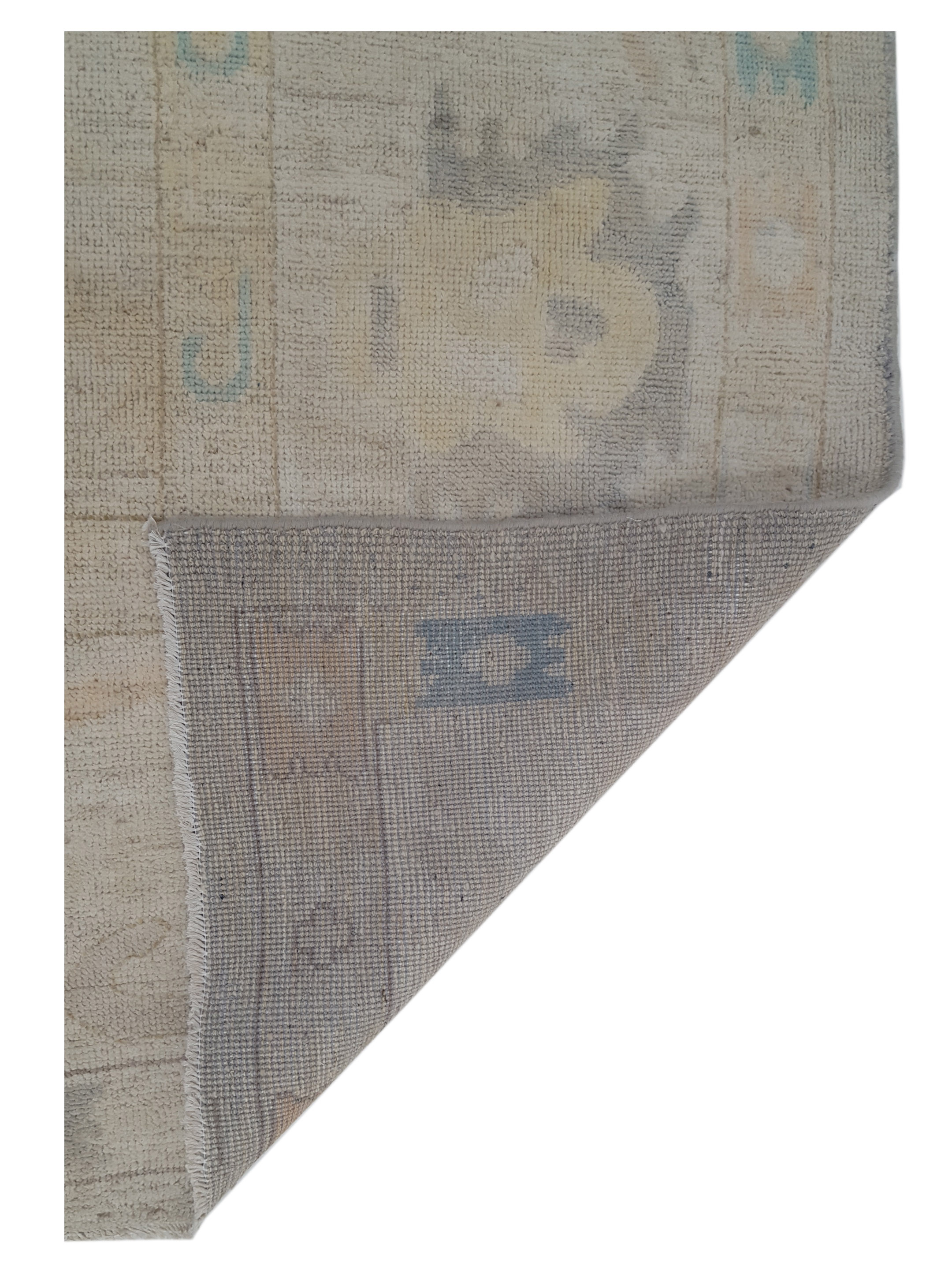 Ushak Wool Weft Hand Knotted Beige 12x15 - Image 5 of 7