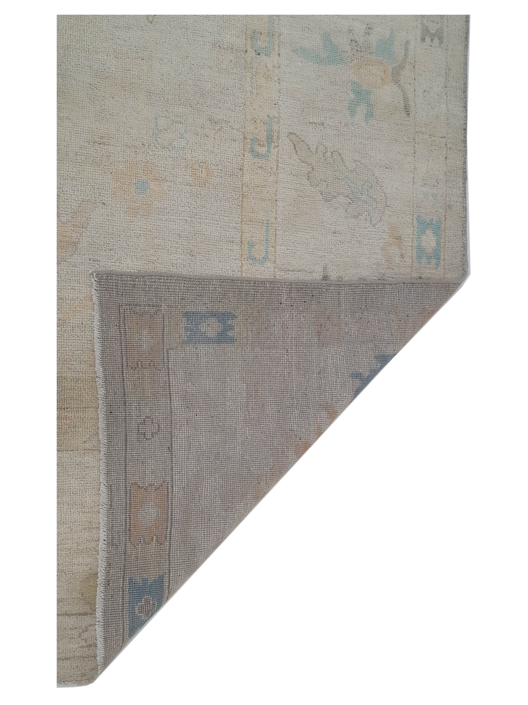 Ushak Wool Weft Hand Knotted Beige 12x15 - Image 7 of 7
