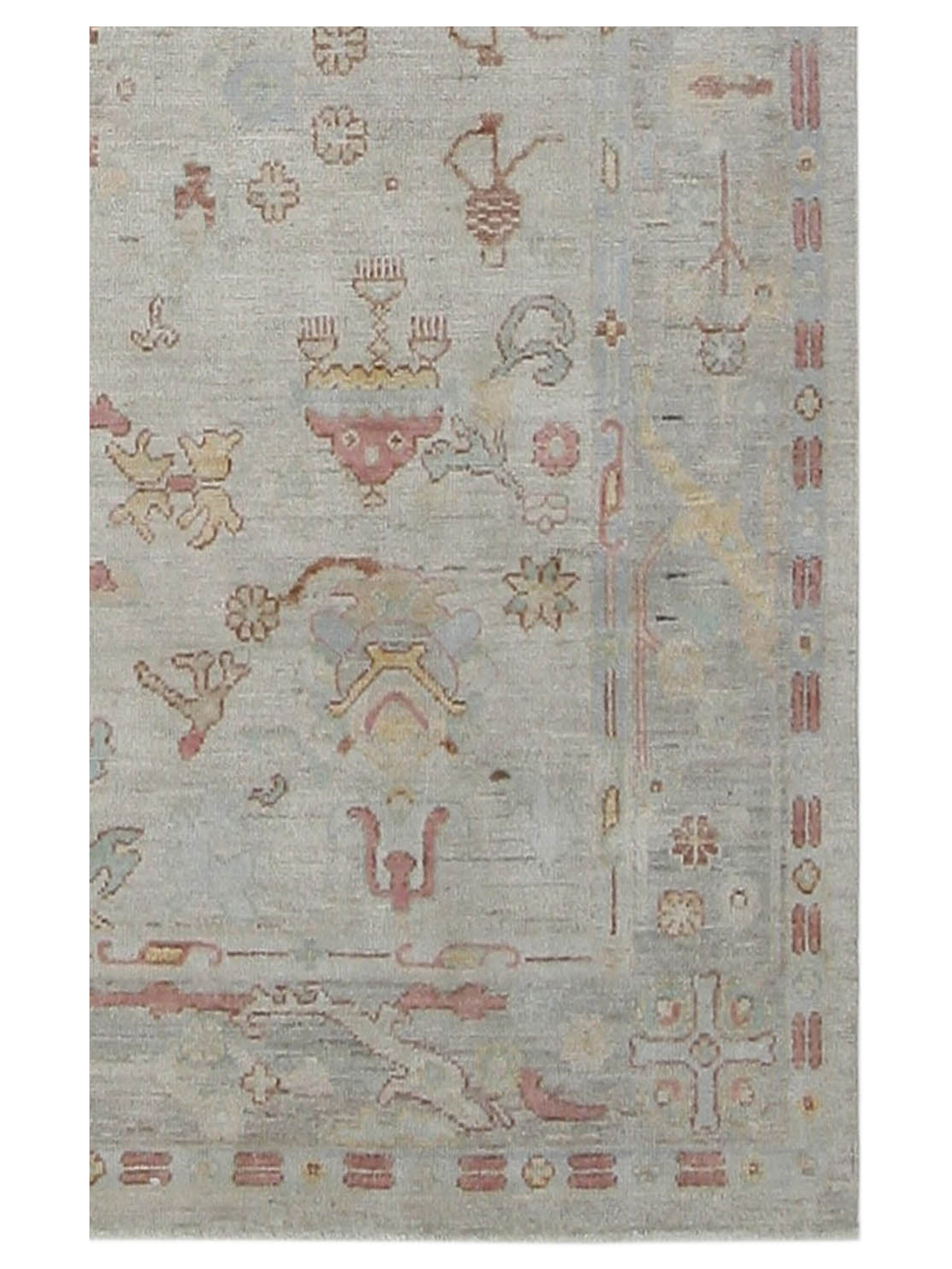 Ushak Wool Weft Hand Knotted Beige 8x10 - Image 4 of 7
