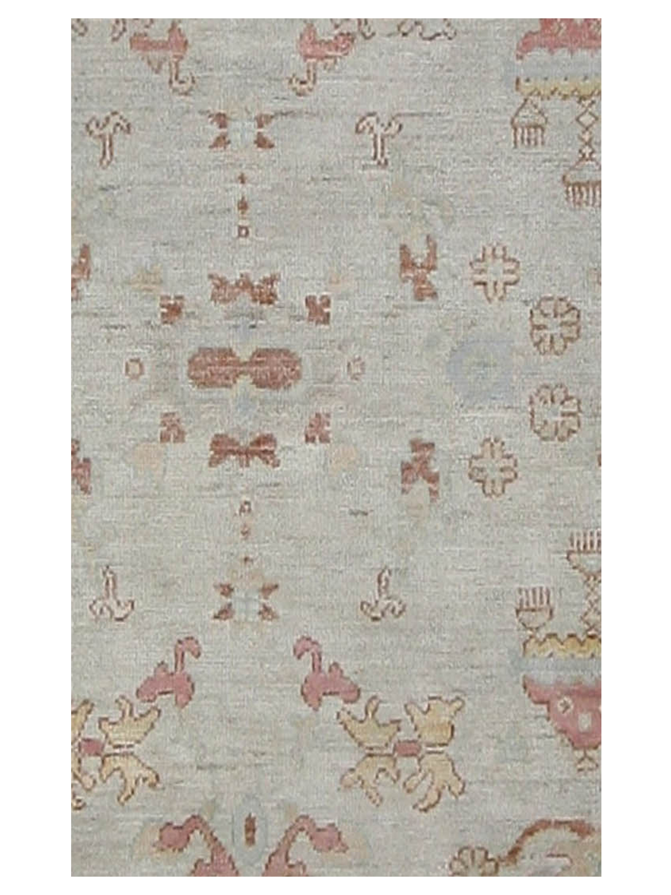 Ushak Wool Weft Hand Knotted Beige 8x10 - Image 5 of 7