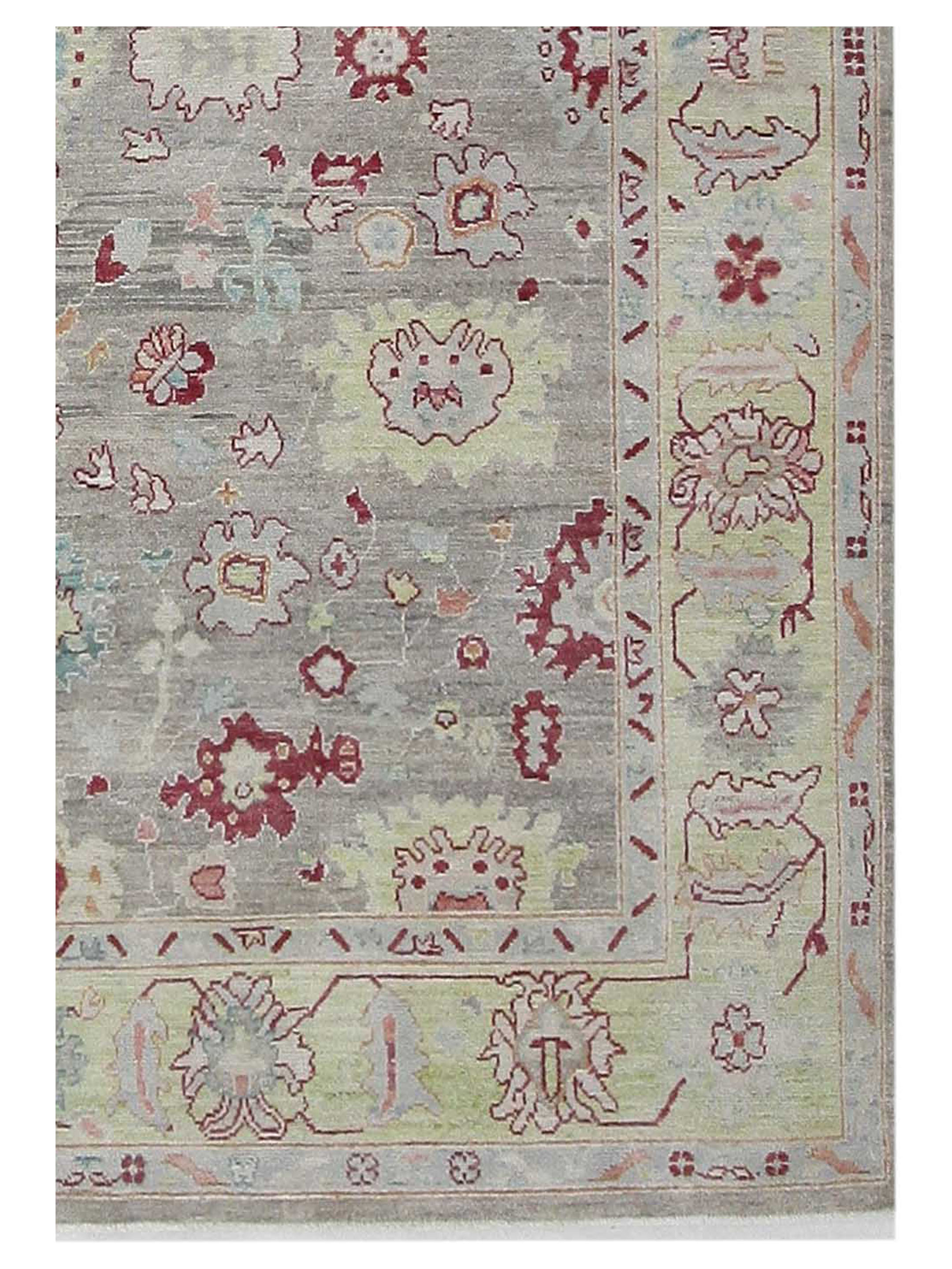 Ushak Wool Weft Hand Knotted Grey 9x12 - Image 4 of 6