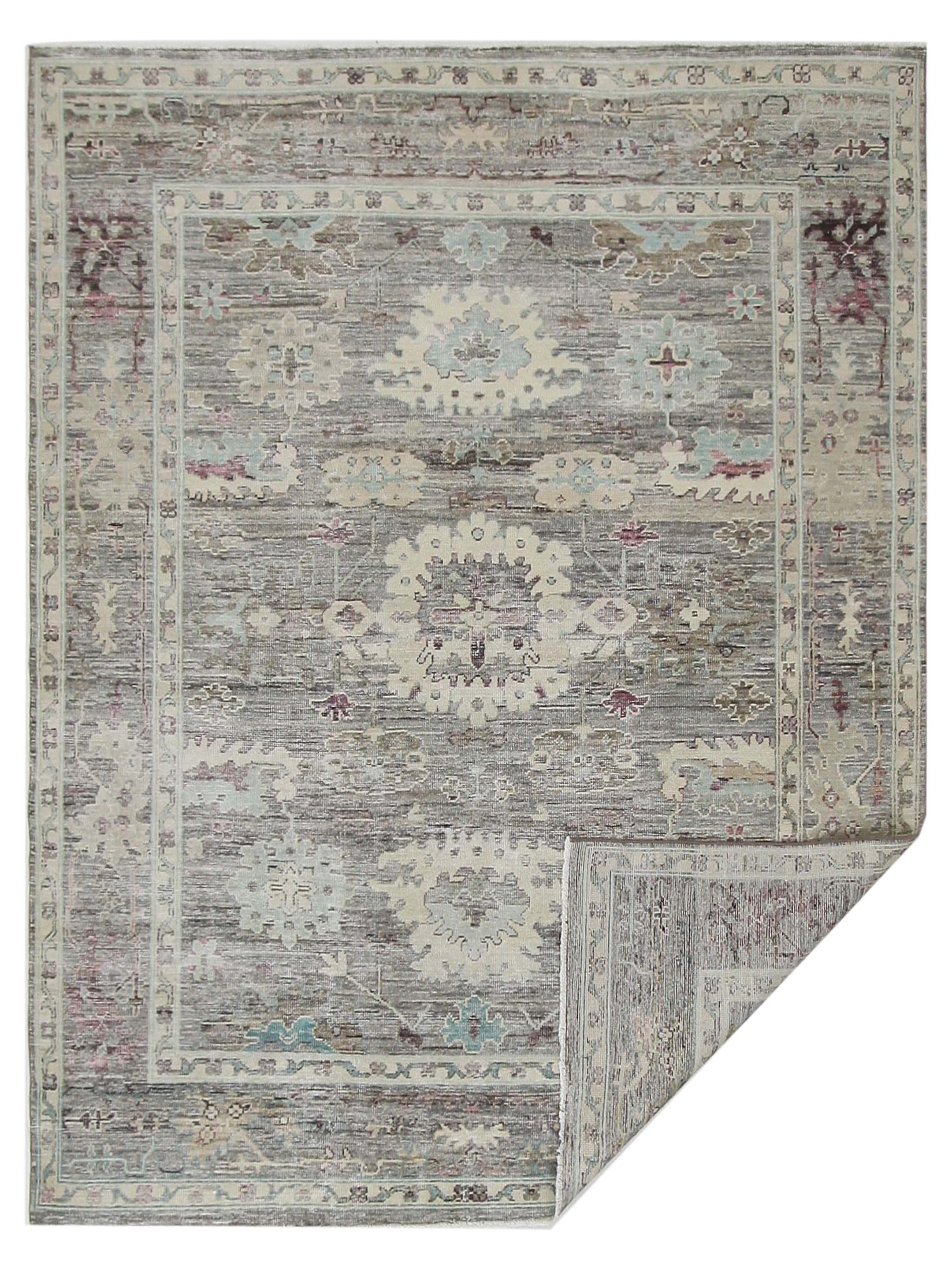Ushak Wool Weft Hand Knotted Lt.Brown 8x10 - Image 3 of 7