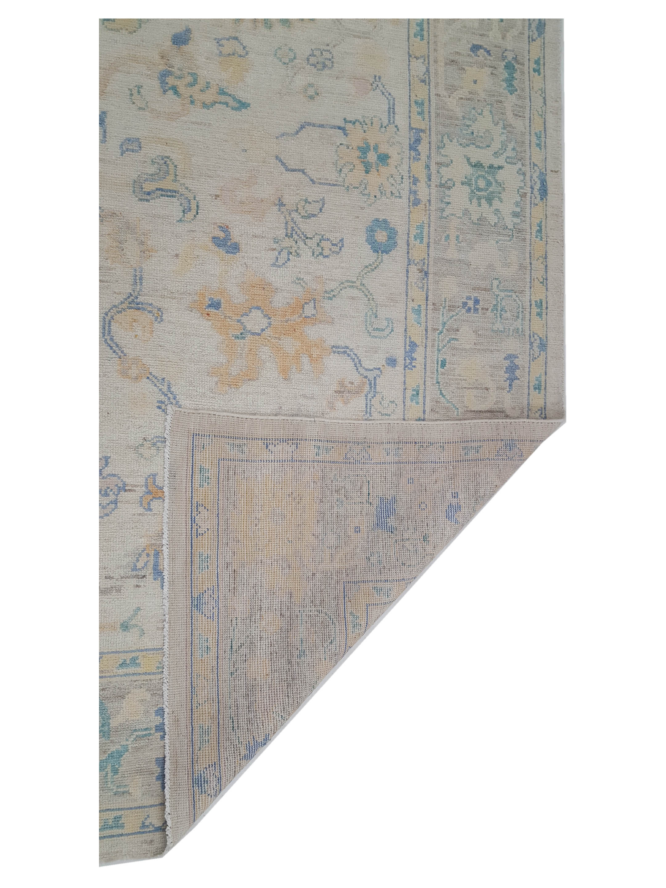 Ushak Wool Weft Hand Knotted Lime 8x10 - Image 7 of 7
