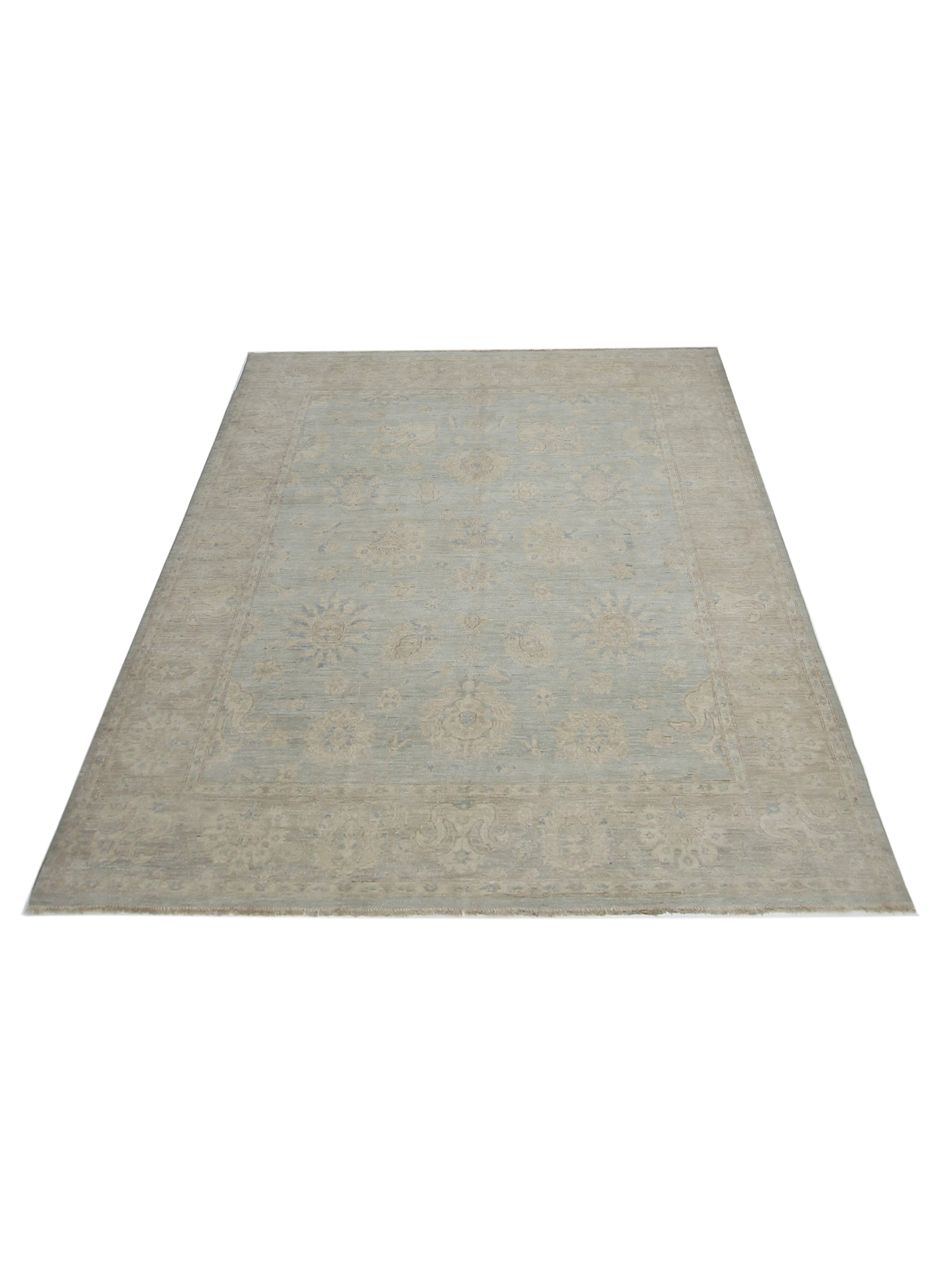 Ushak Wool Weft Hand Knotted Lt.Grey 8x10 - Image 2 of 7