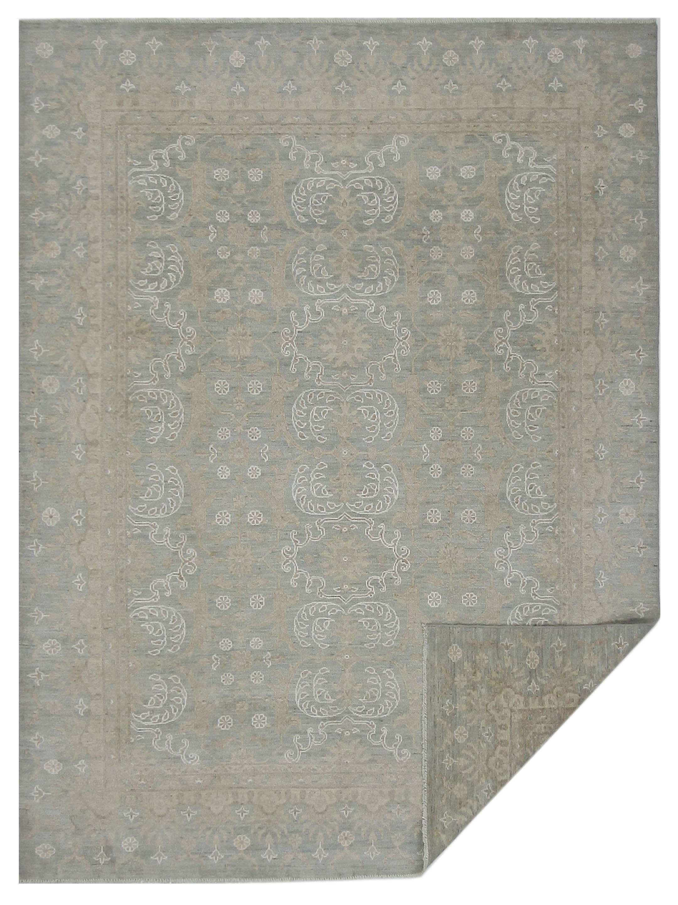 Ziegler Hand Knotted Teal 8x10 - Image 7 of 7