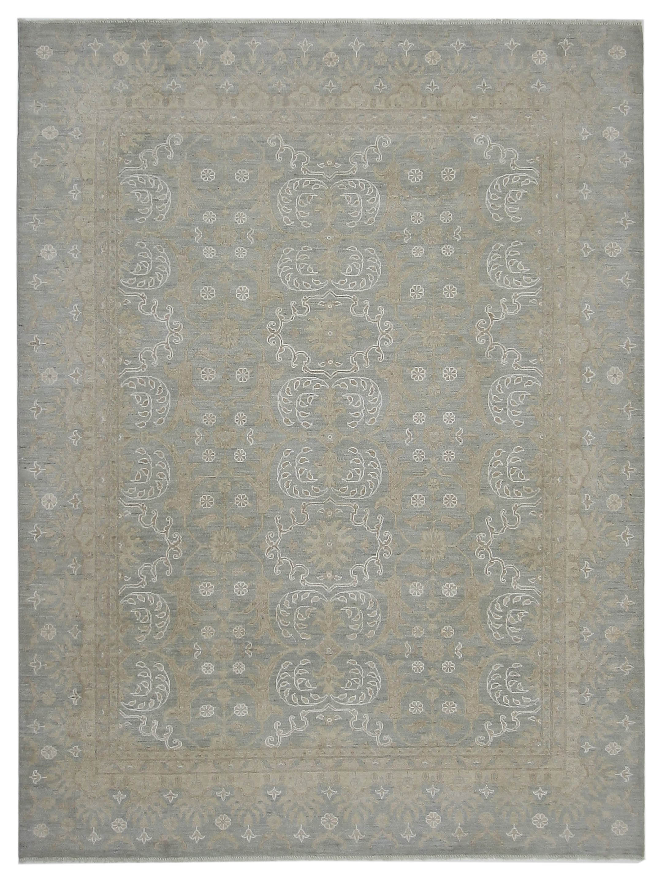 Ziegler Hand Knotted Teal 8x10