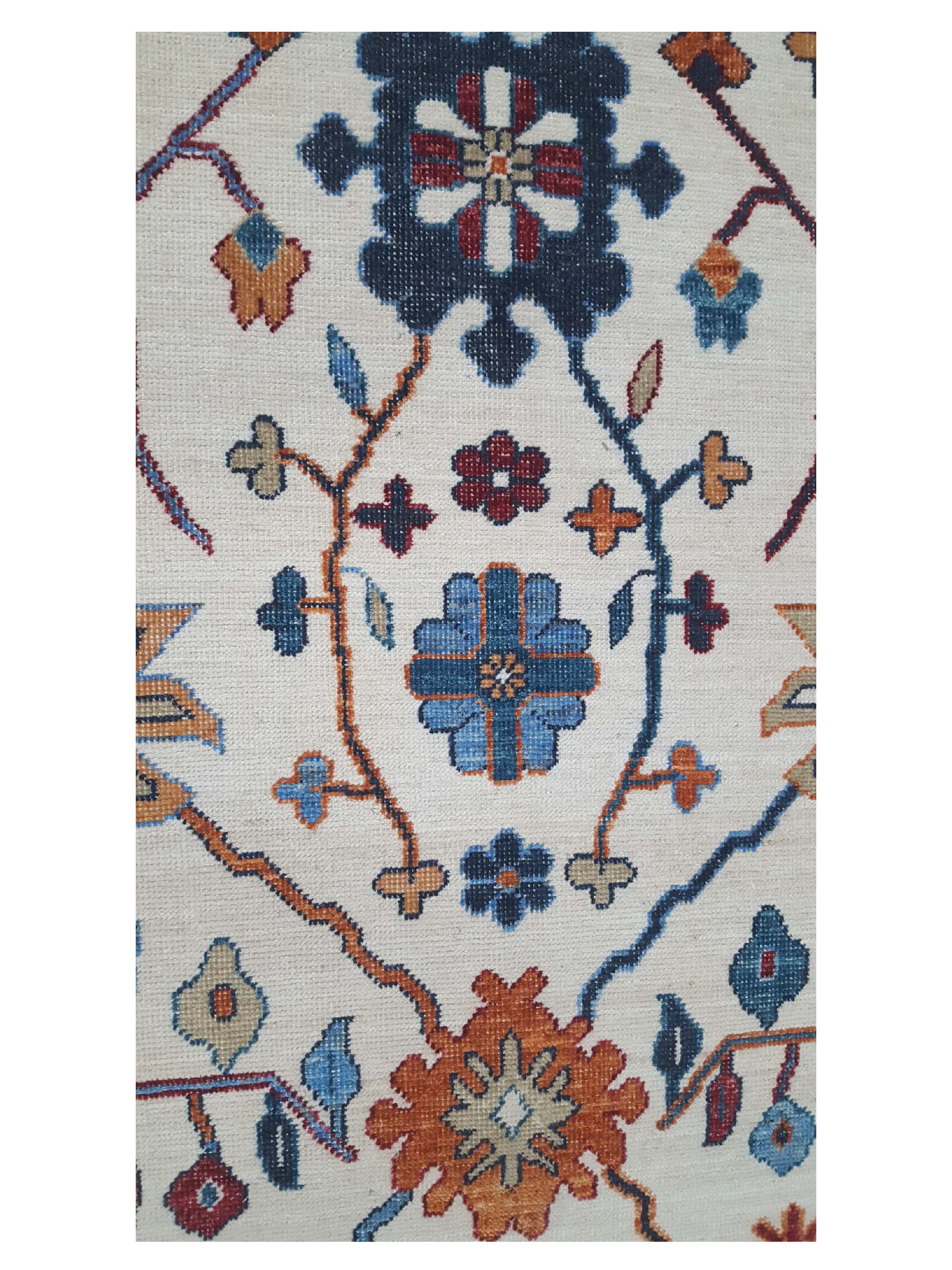 Ushak Wool Weft Hand Knotted Beige 8x10 - Image 5 of 6