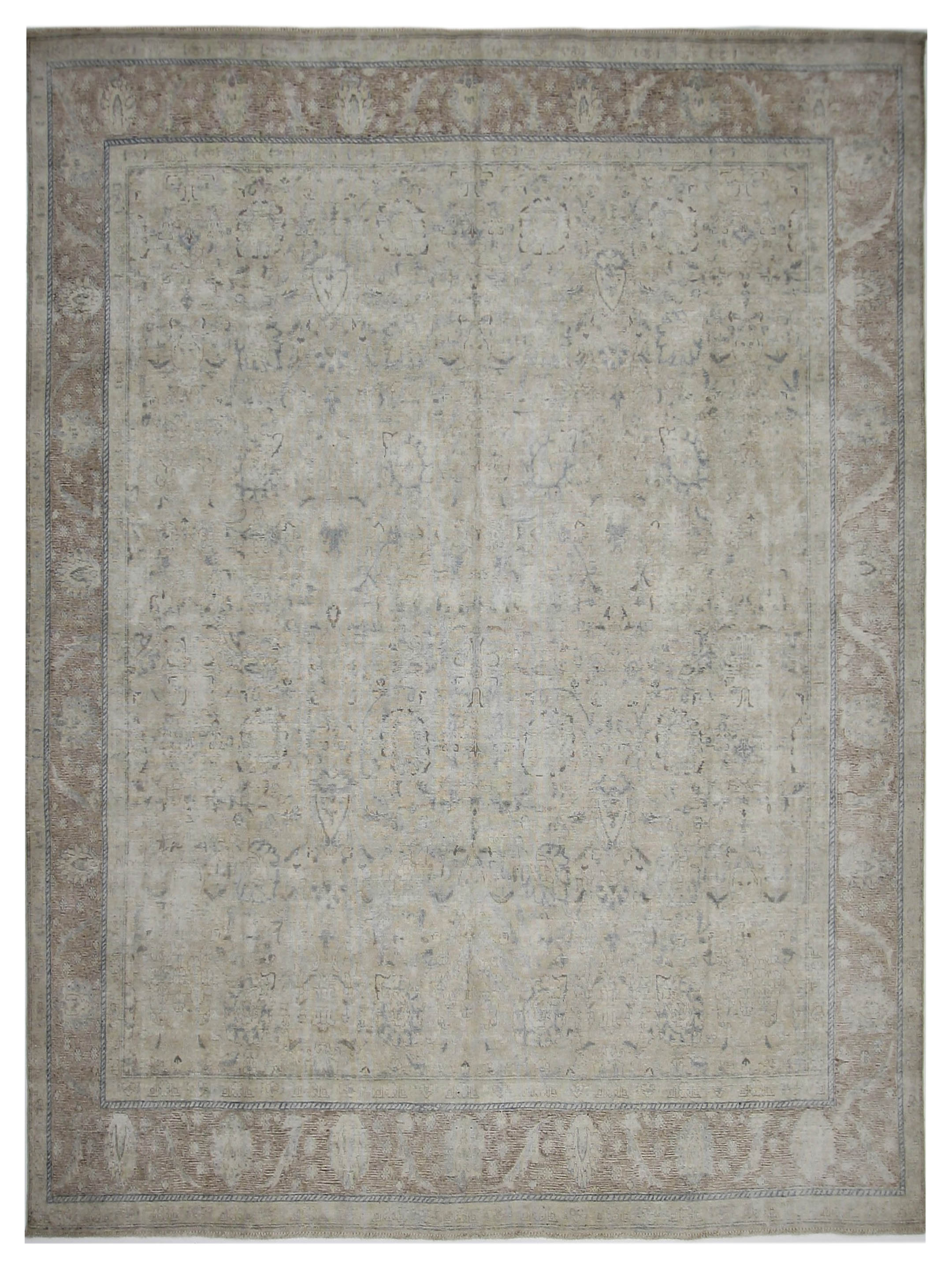 Vintage Hand Knotted Beige 11x14