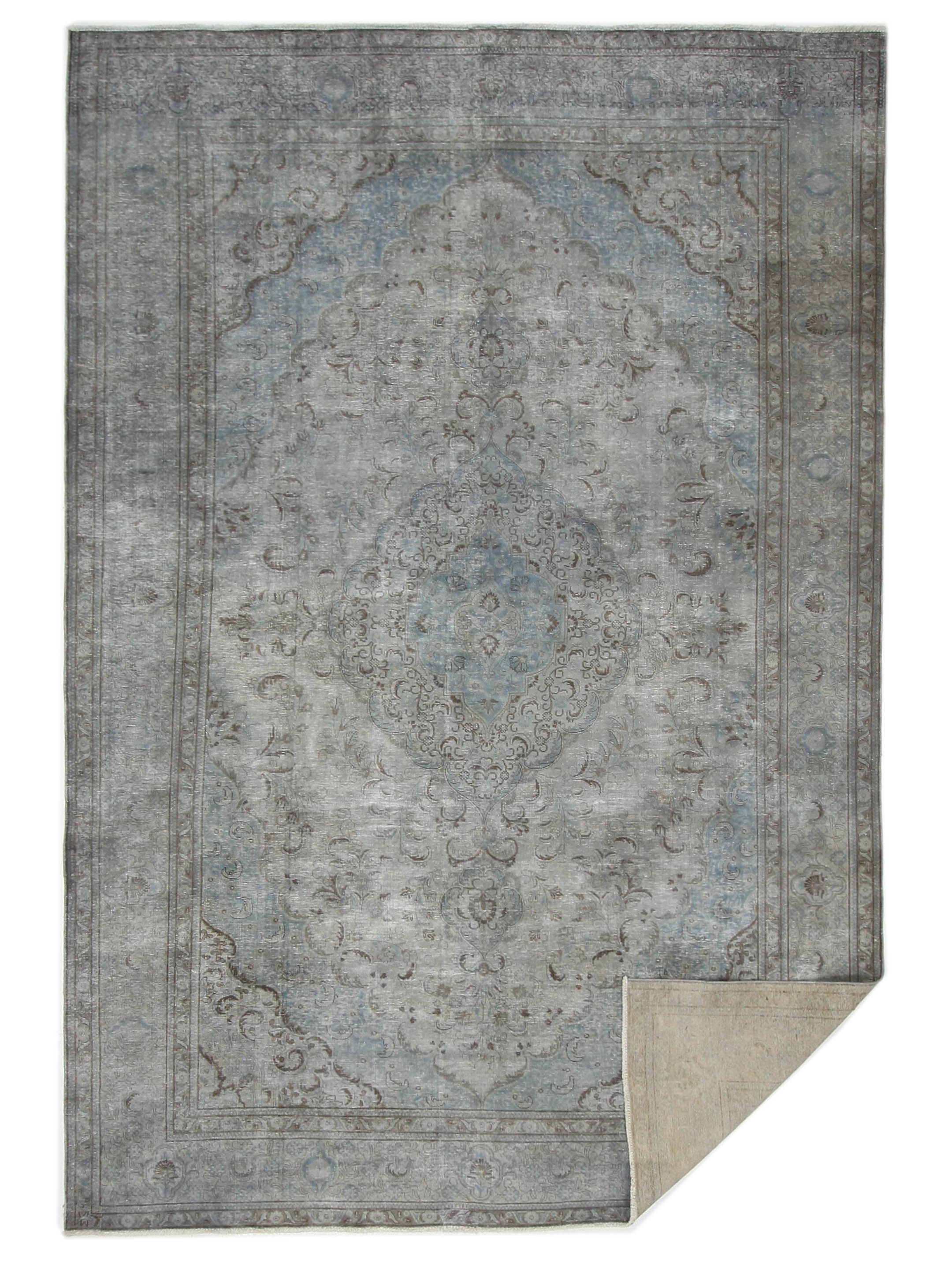 Vintage Hand Knotted Grey 10x16 - Image 7 of 7
