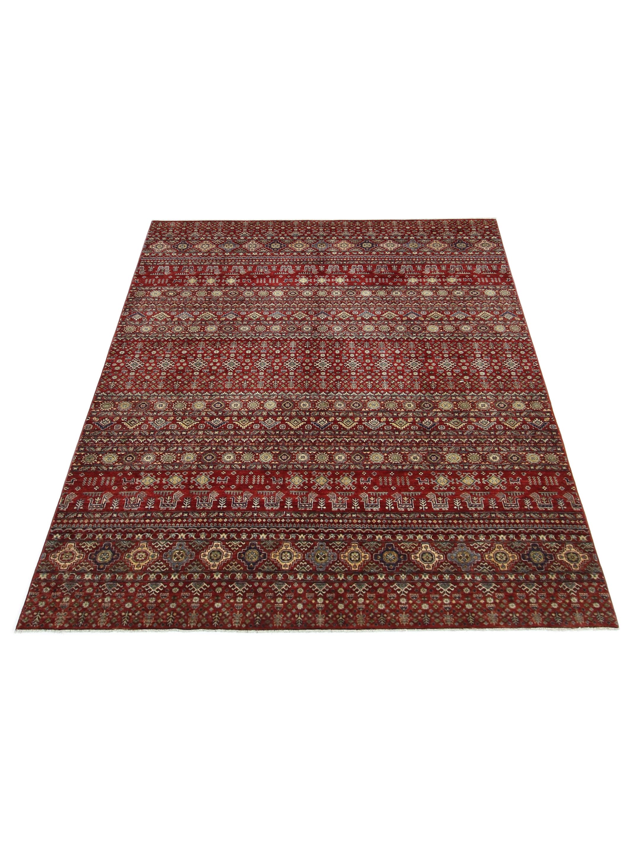 Khorgeen Hand Knotted Red 10x14 - Image 2 of 6