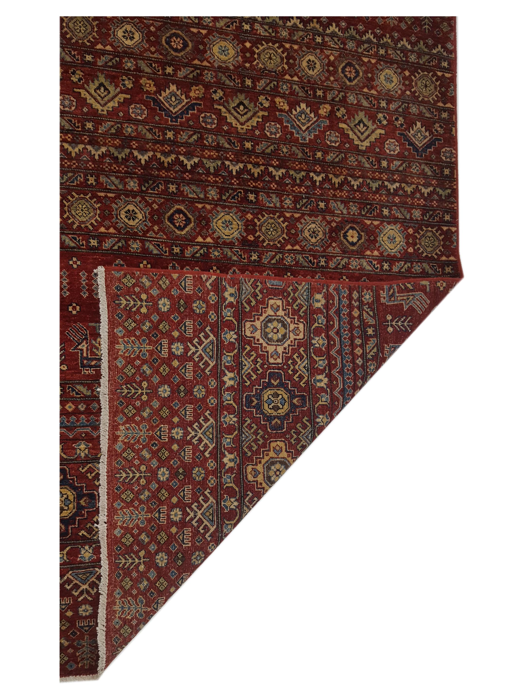 Khorgeen Hand Knotted Red 10x14 - Image 3 of 6
