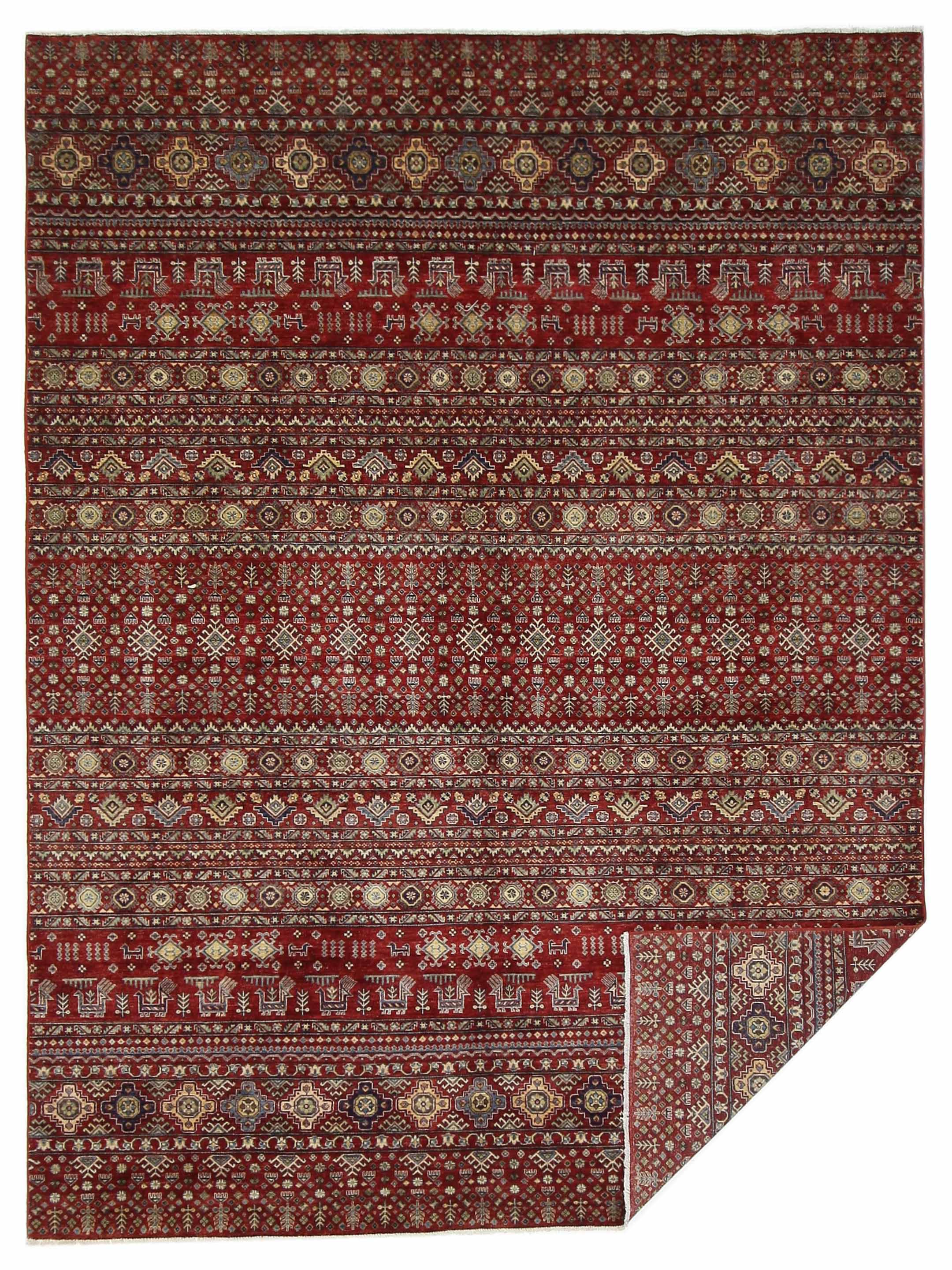 Khorgeen Hand Knotted Red 10x14 - Image 6 of 6