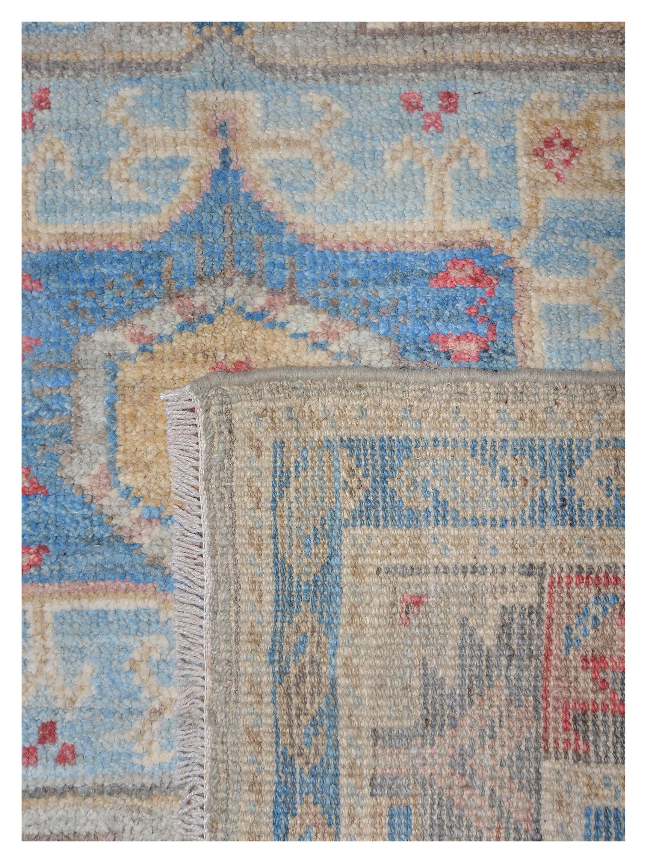 Ushak Wool Weft Hand Knotted Grey 4x6 - Image 5 of 6