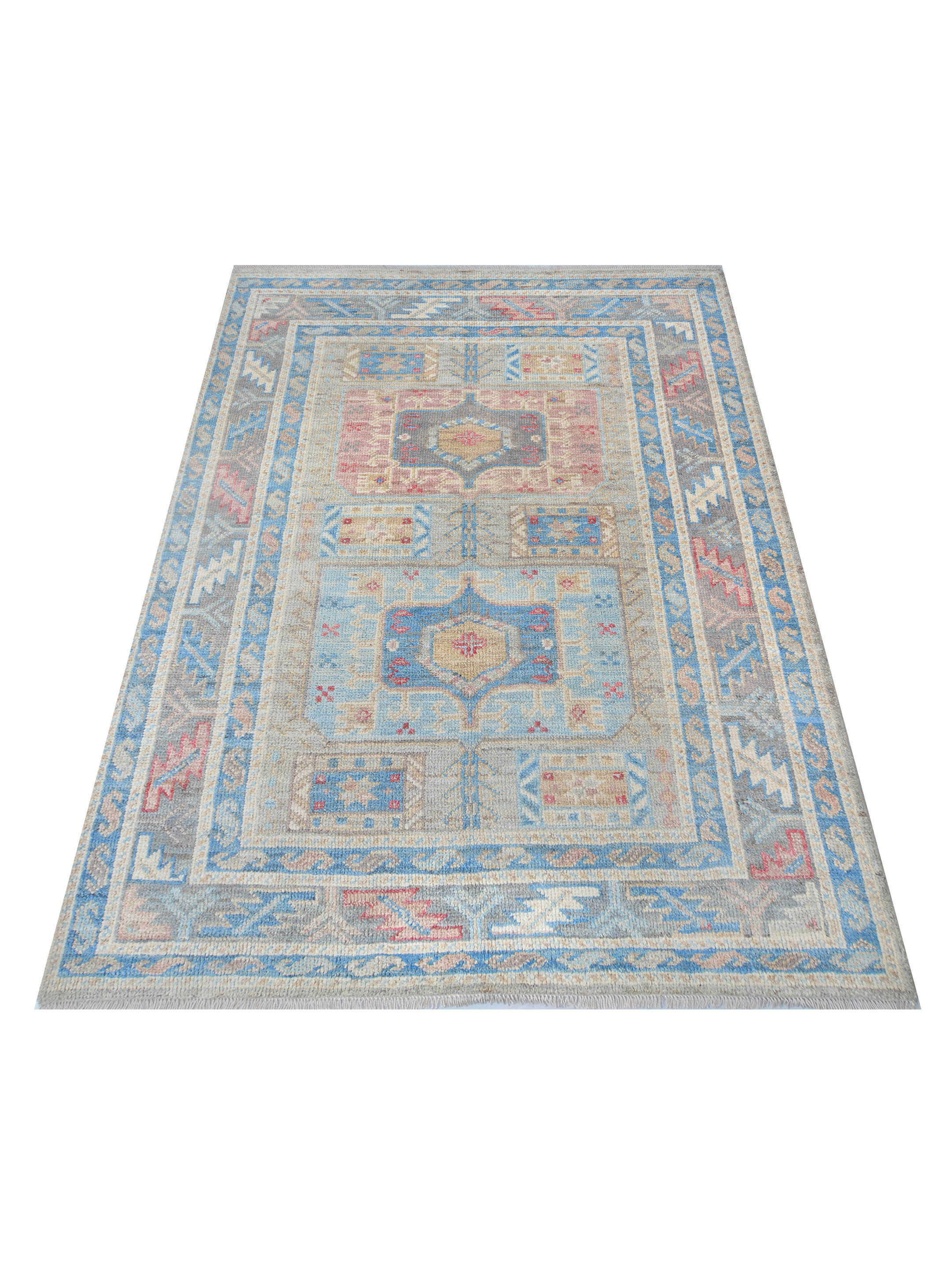 Ushak Wool Weft Hand Knotted Grey 4x6 - Image 2 of 6