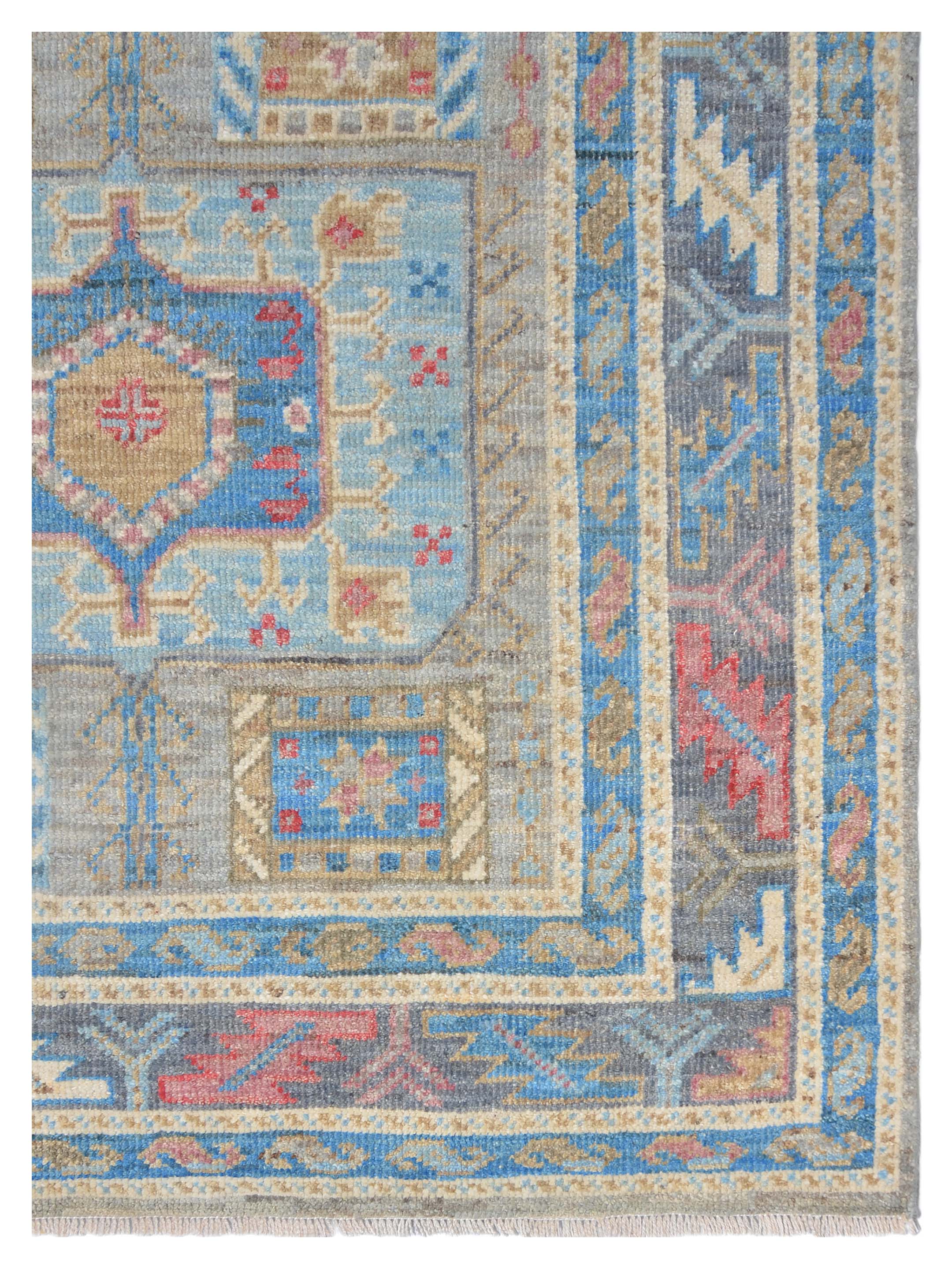 Ushak Wool Weft Hand Knotted Grey 4x6 - Image 3 of 6