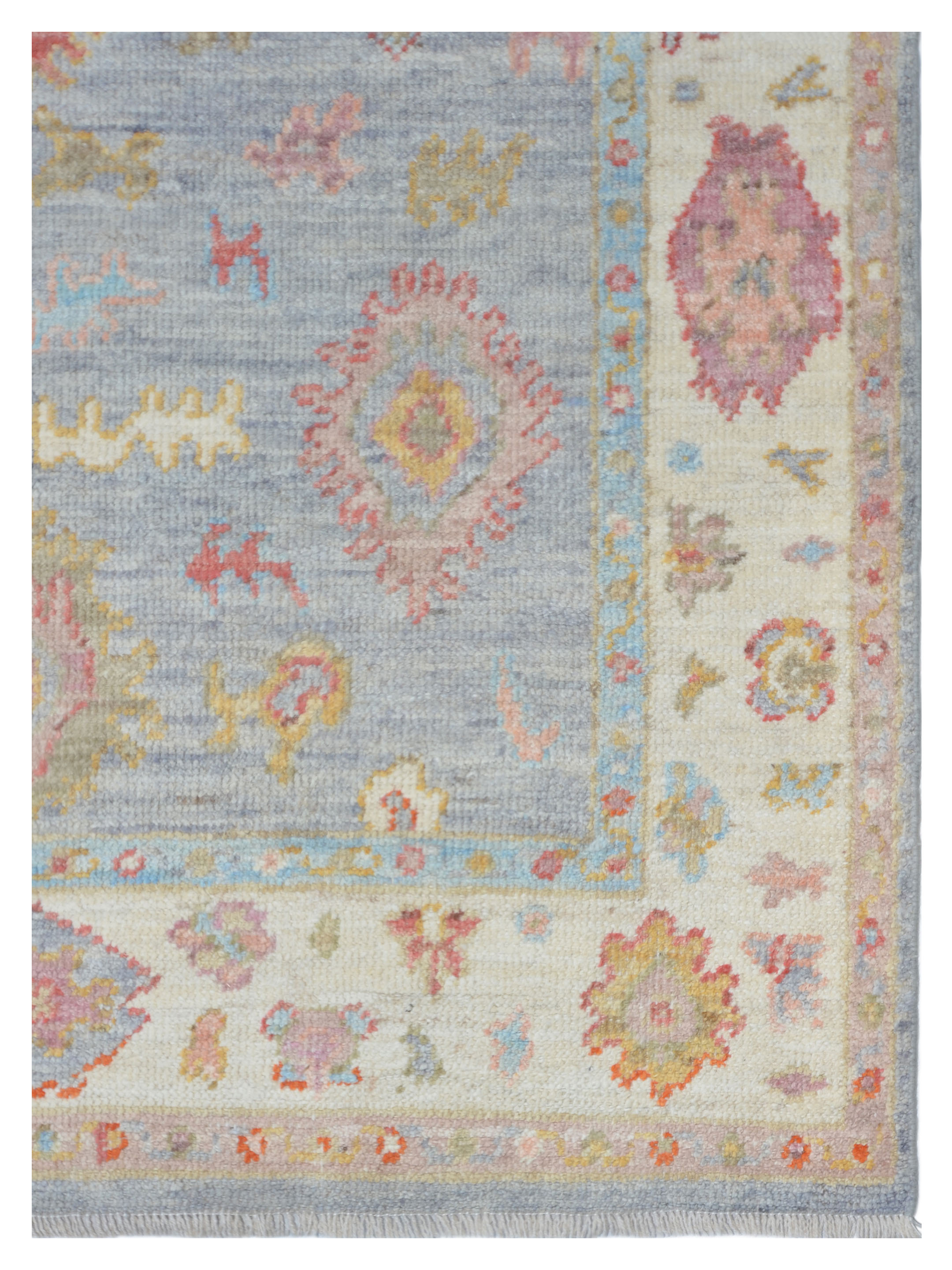 Ushak Wool Weft Hand Knotted Grey 4x6 - Image 3 of 6
