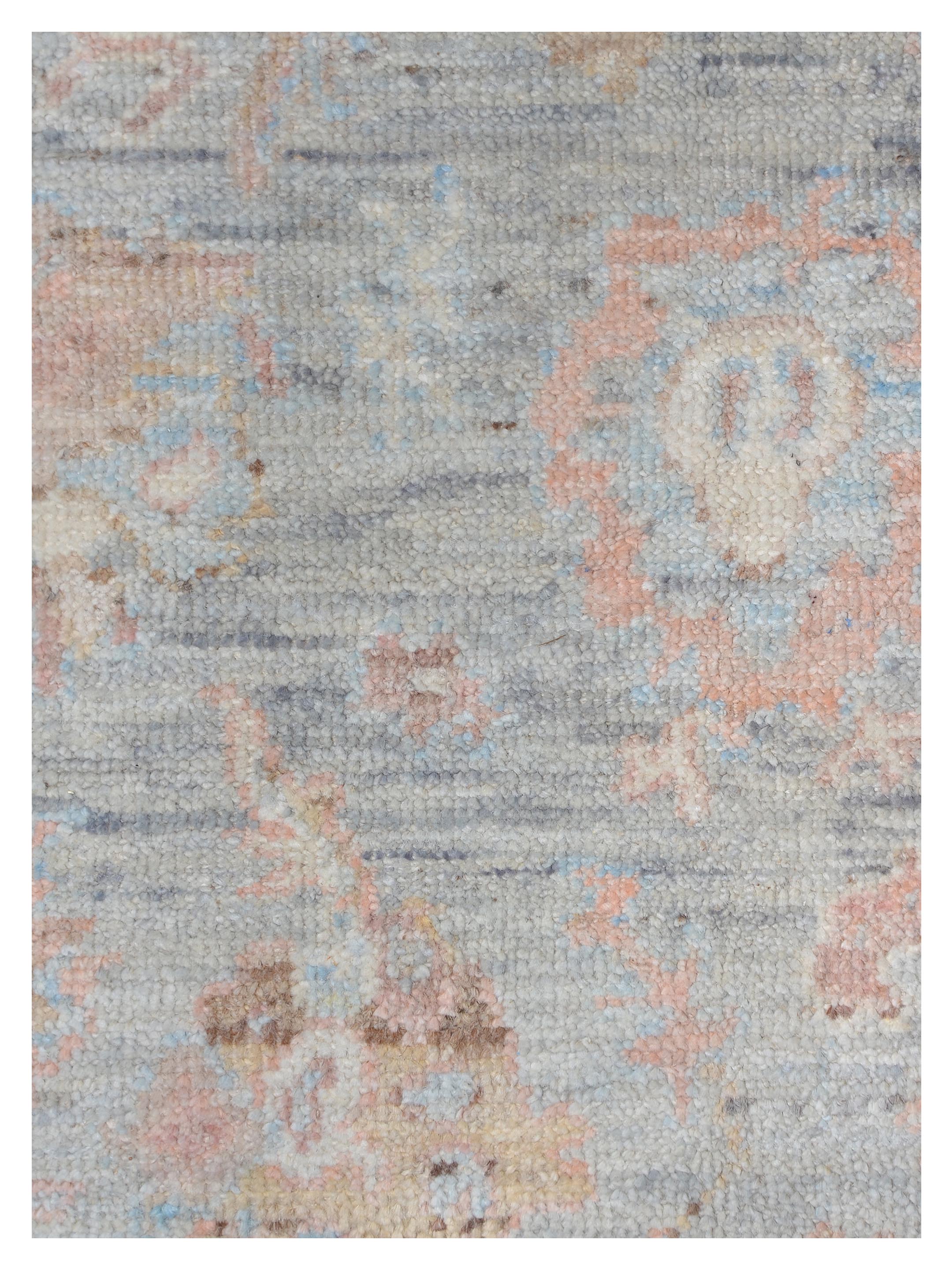 Ushak Wool Weft Hand Knotted Grey 4x6 - Image 4 of 6