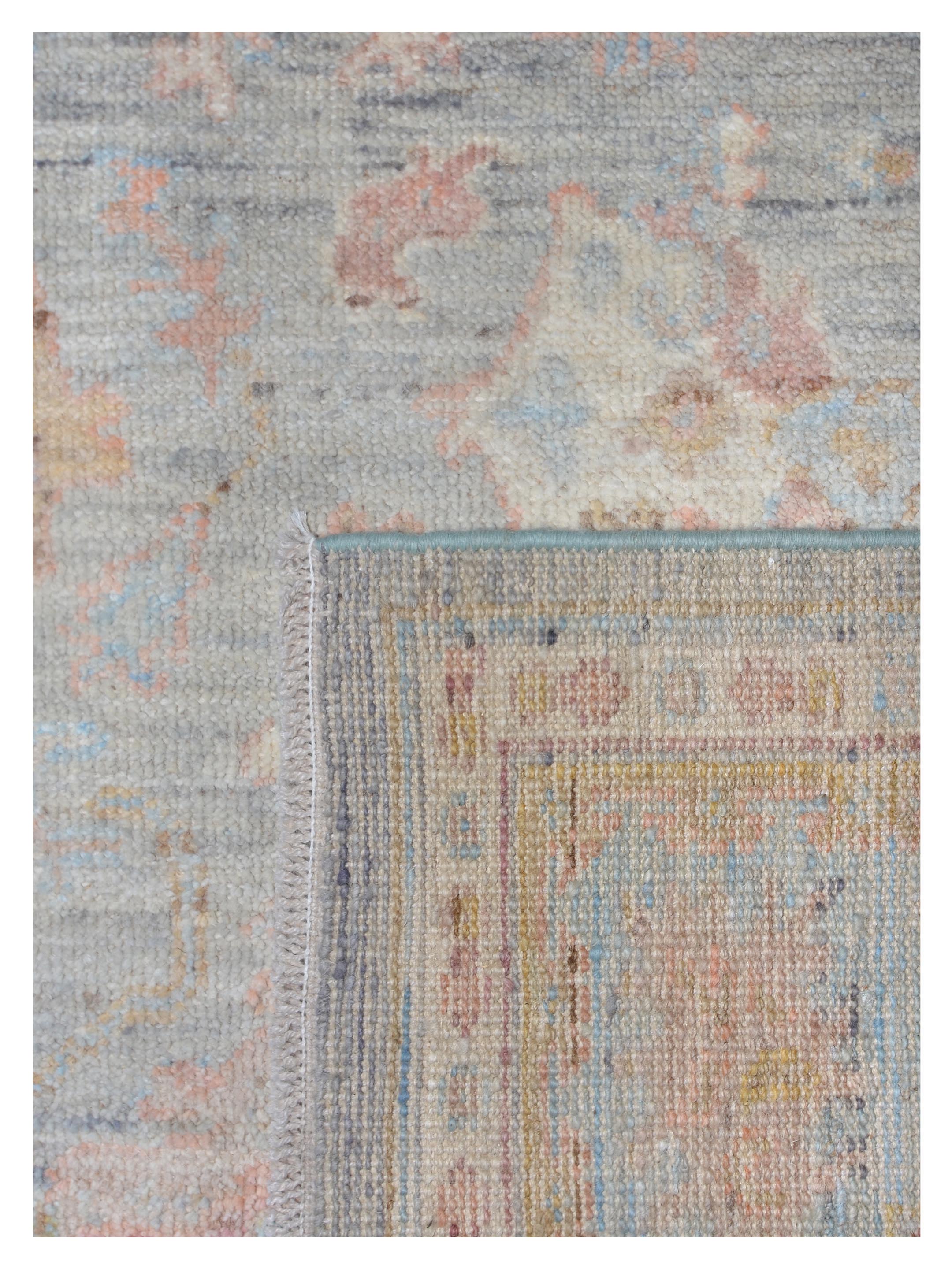 Ushak Wool Weft Hand Knotted Grey 4x6 - Image 5 of 6