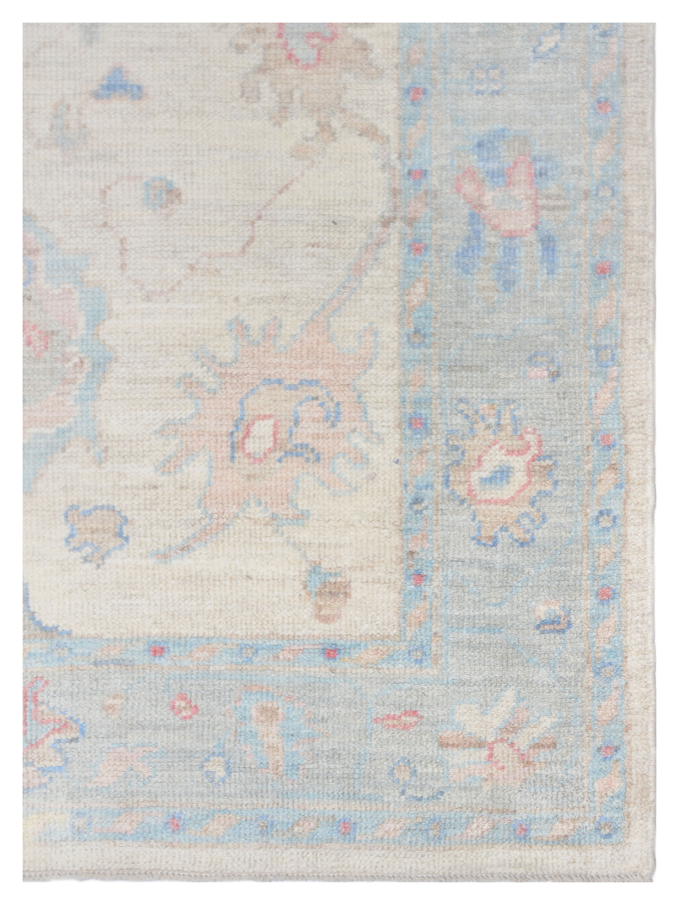 Ushak Wool Weft Hand Knotted Ivory 4x6 - Image 3 of 6