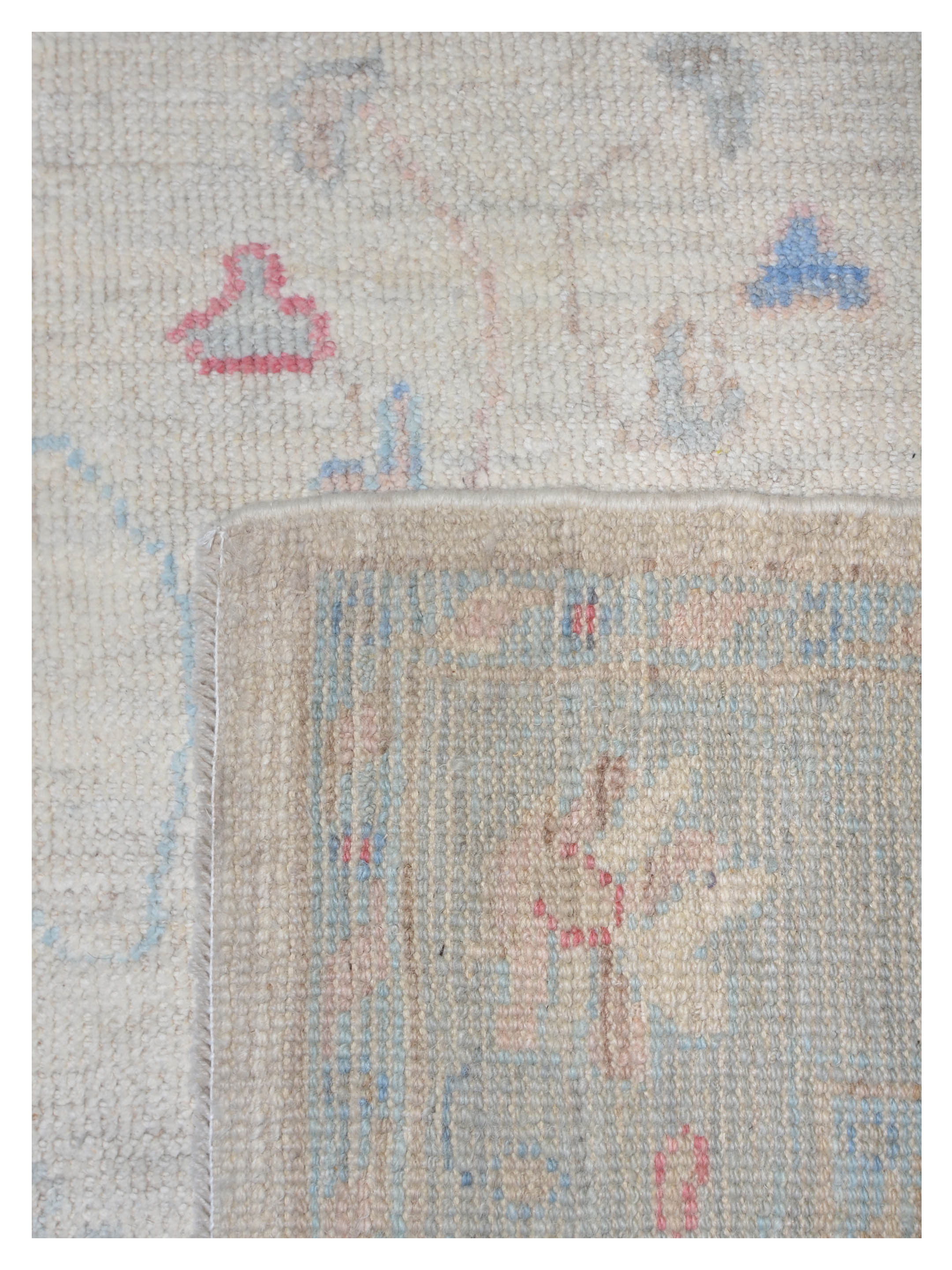 Ushak Wool Weft Hand Knotted Ivory 4x6 - Image 5 of 6