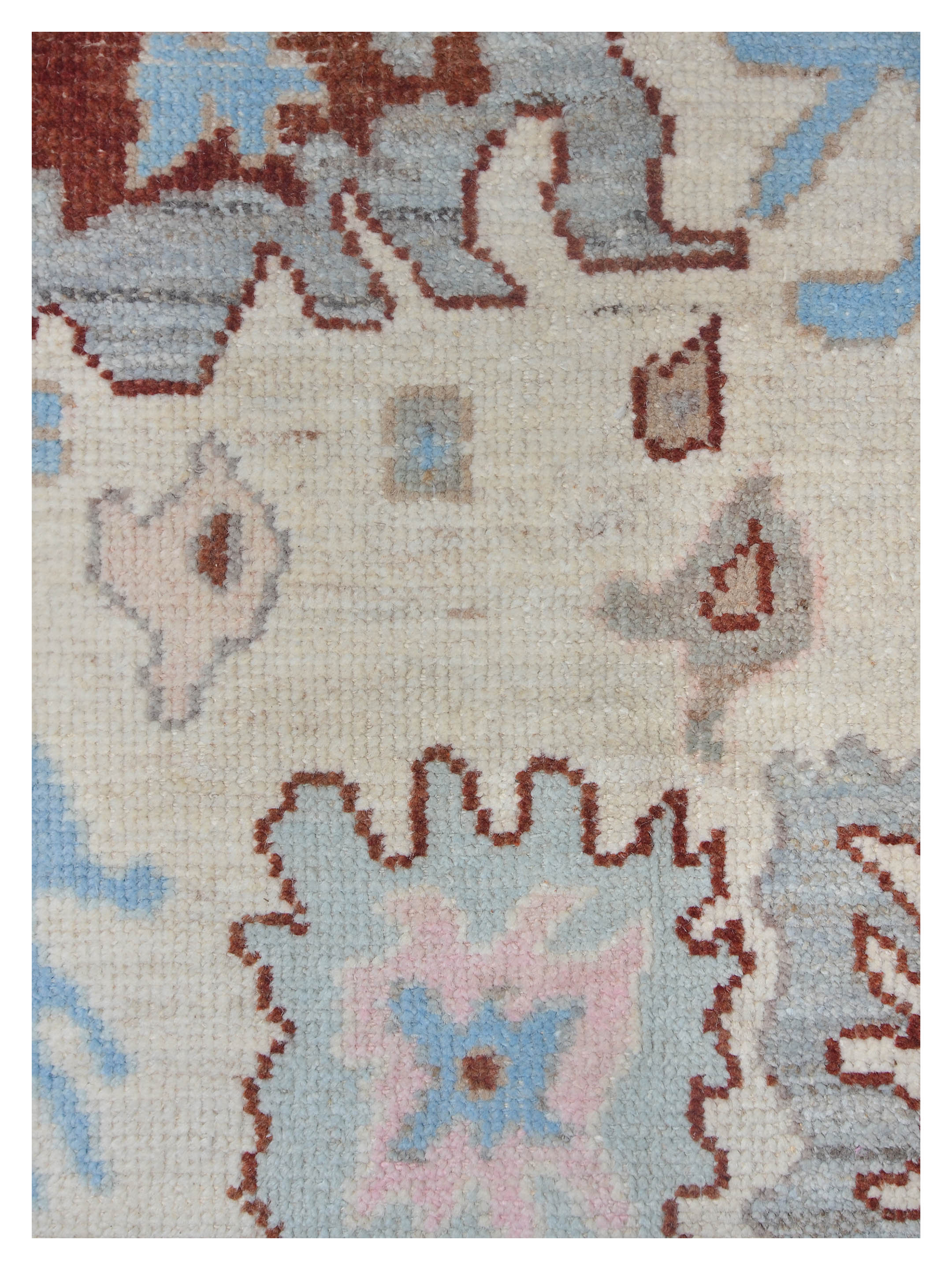 Ushak Wool Weft Hand Knotted Ivory 4x6 - Image 4 of 6