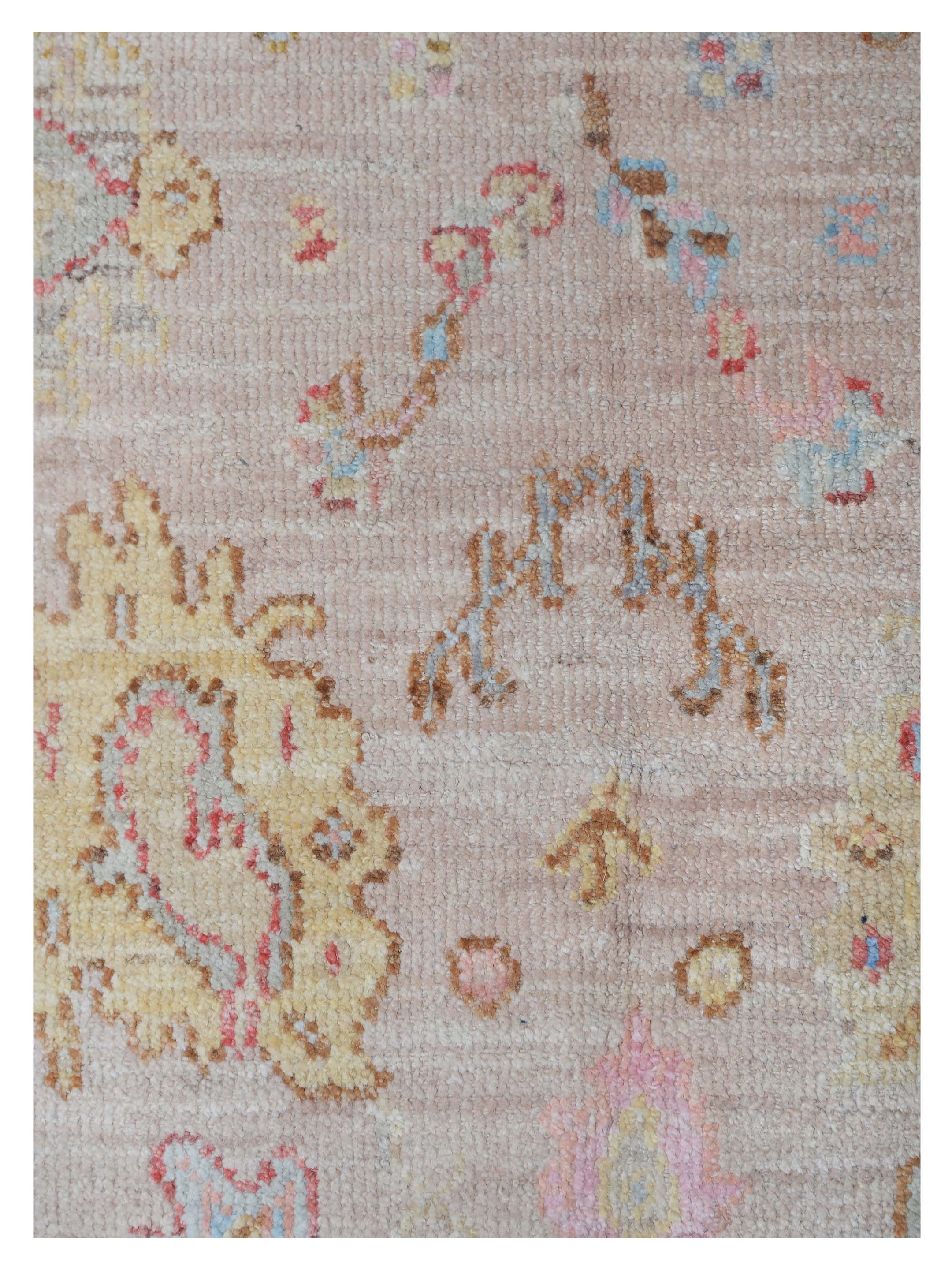 Ushak Wool Weft Hand Knotted Beige 4x6 - Image 4 of 6