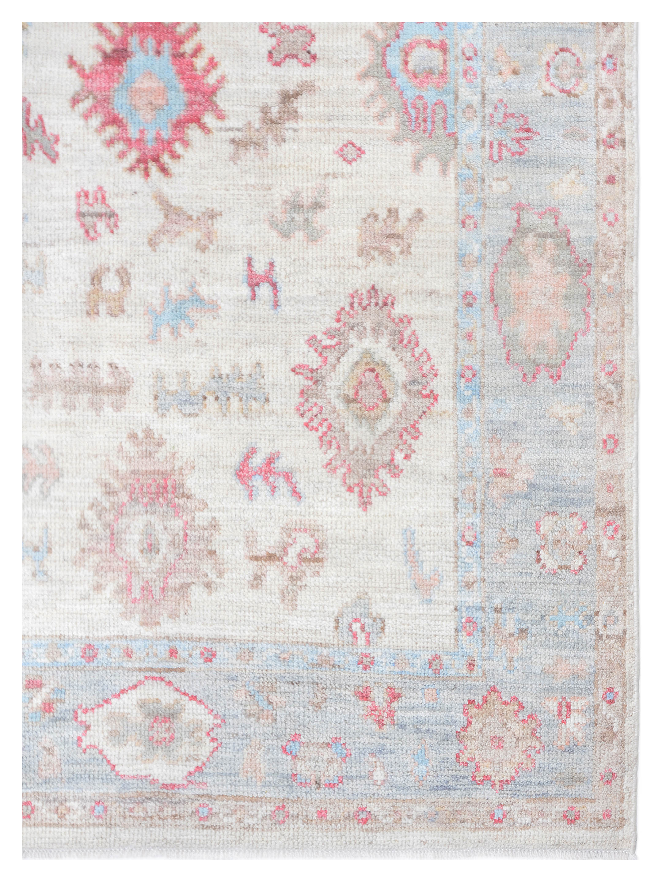 Ushak Wool Weft Hand Knotted Ivory 4x6 - Image 3 of 6