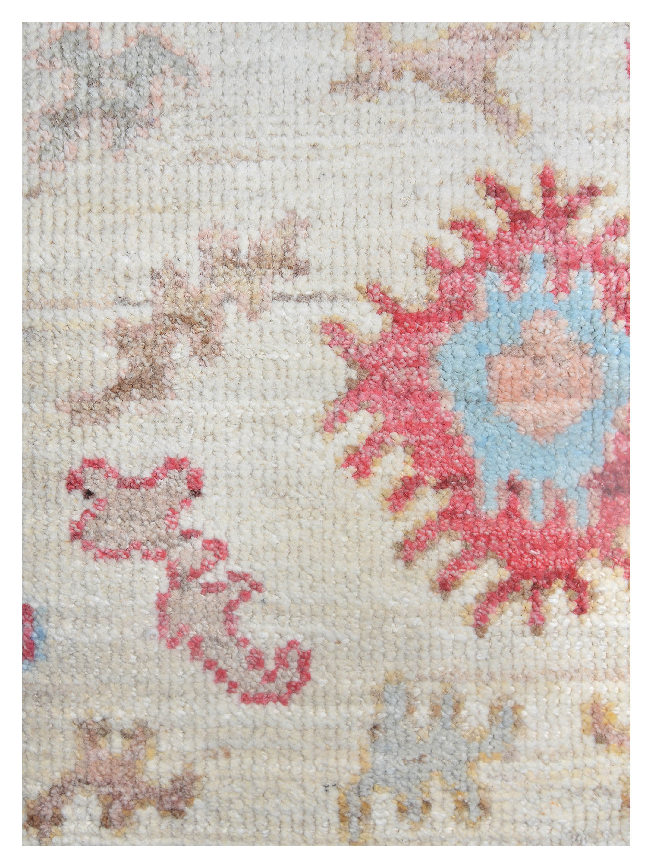 Ushak Wool Weft Hand Knotted Ivory 4x6 - Image 4 of 6