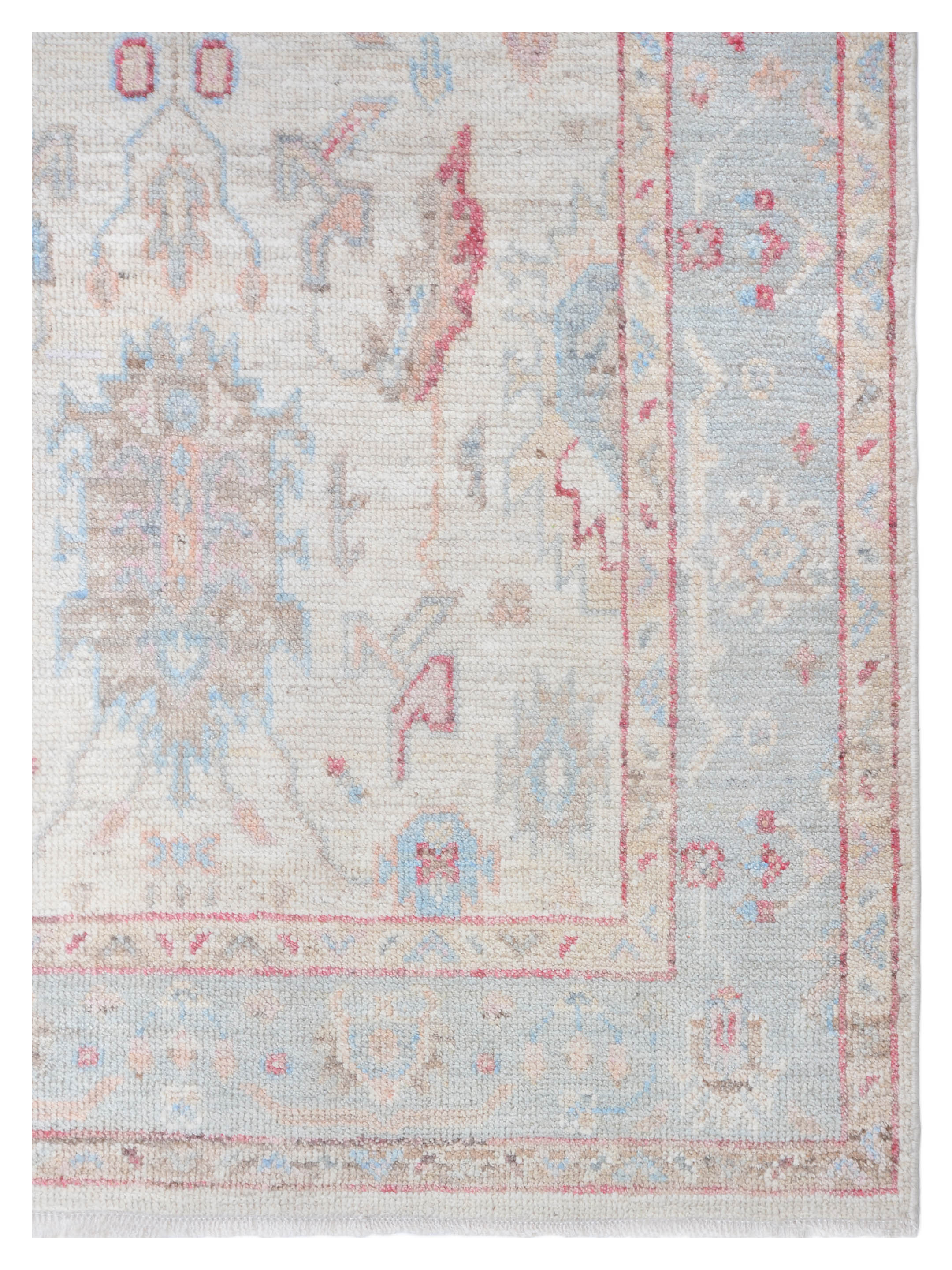 Ushak Wool Weft Hand Knotted Ivory 4x6 - Image 3 of 6