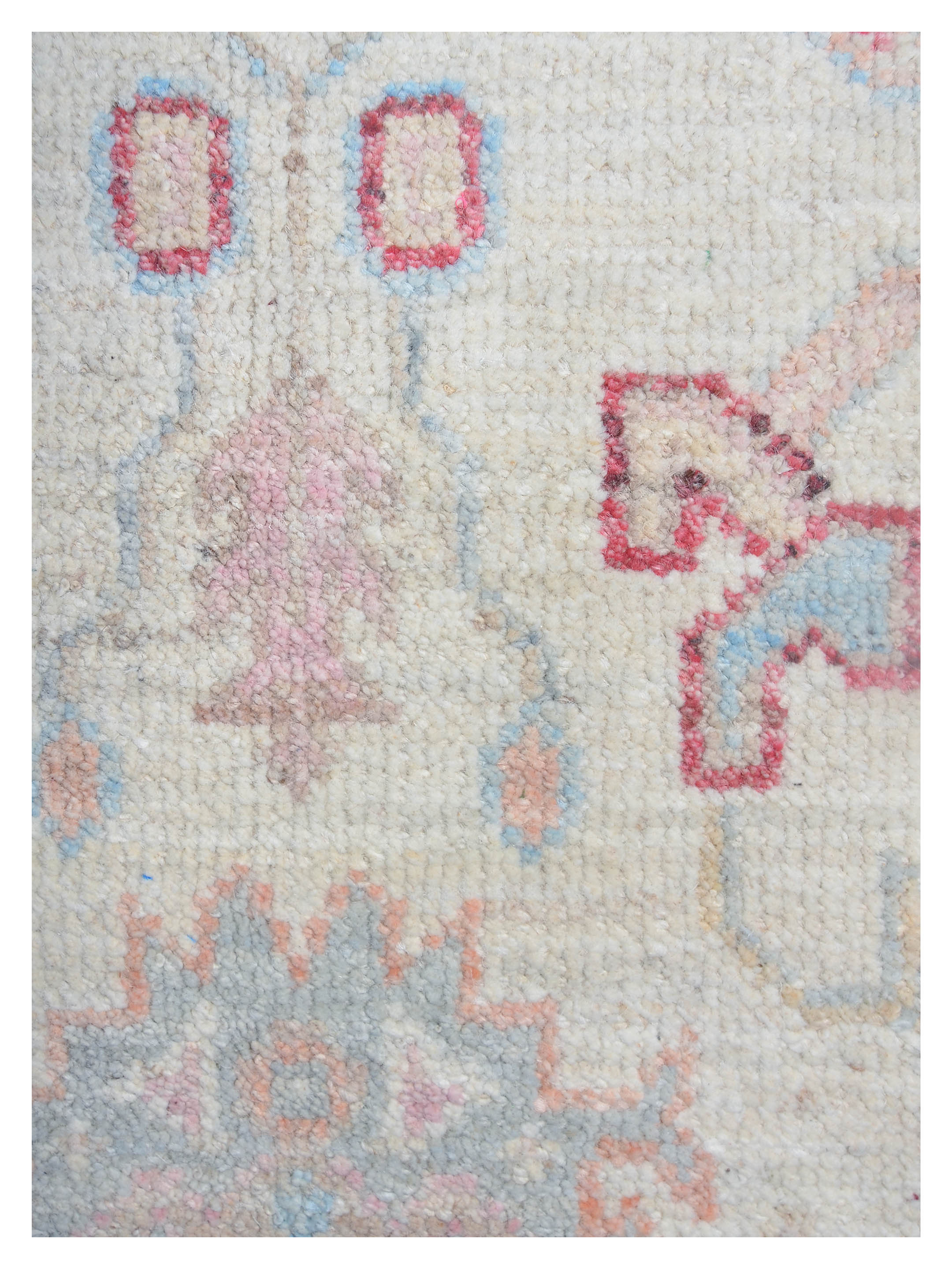 Ushak Wool Weft Hand Knotted Ivory 4x6 - Image 4 of 6