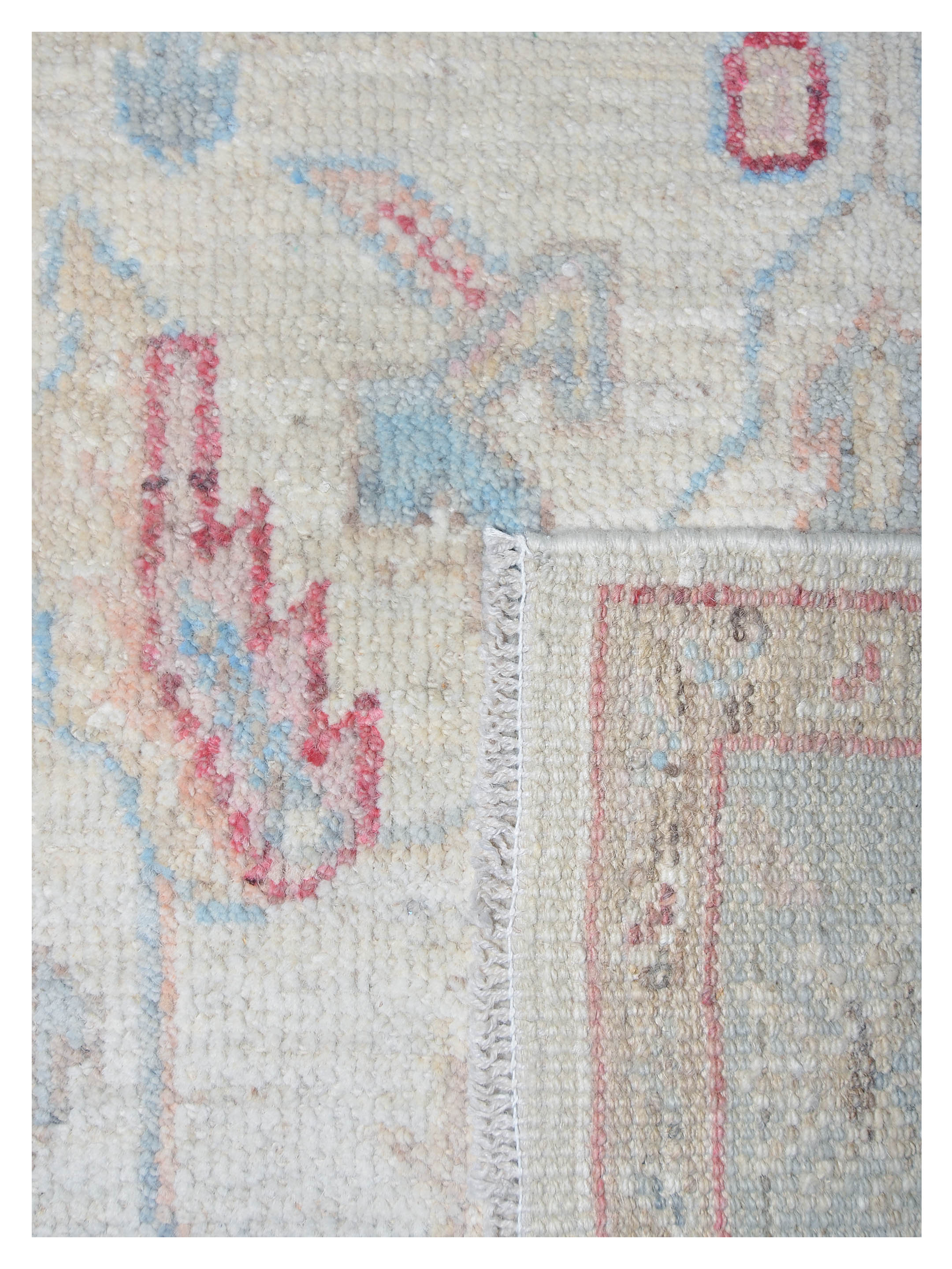 Ushak Wool Weft Hand Knotted Ivory 4x6 - Image 5 of 6