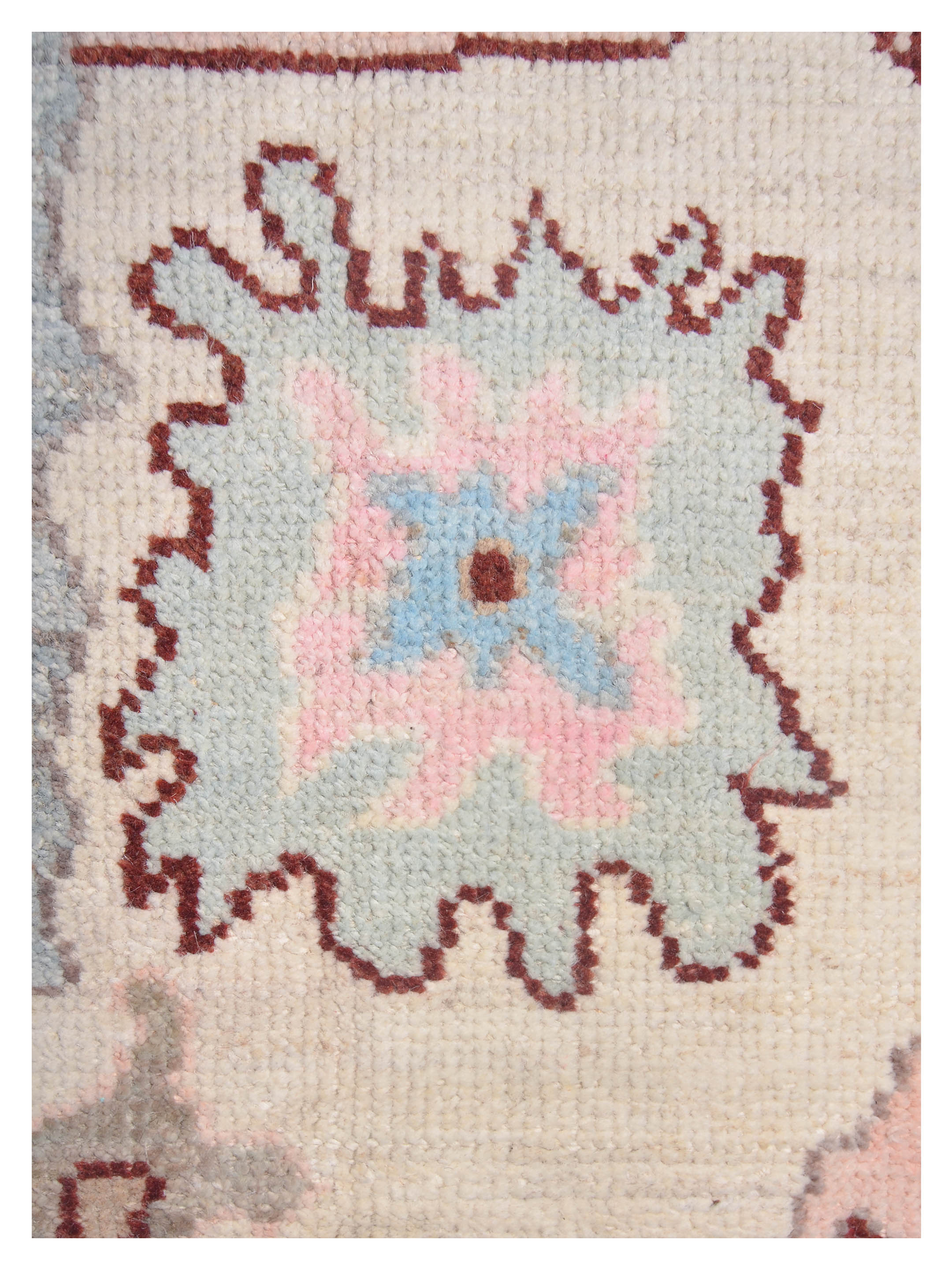 Ushak Wool Weft Hand Knotted Ivory 4x6 - Image 4 of 6