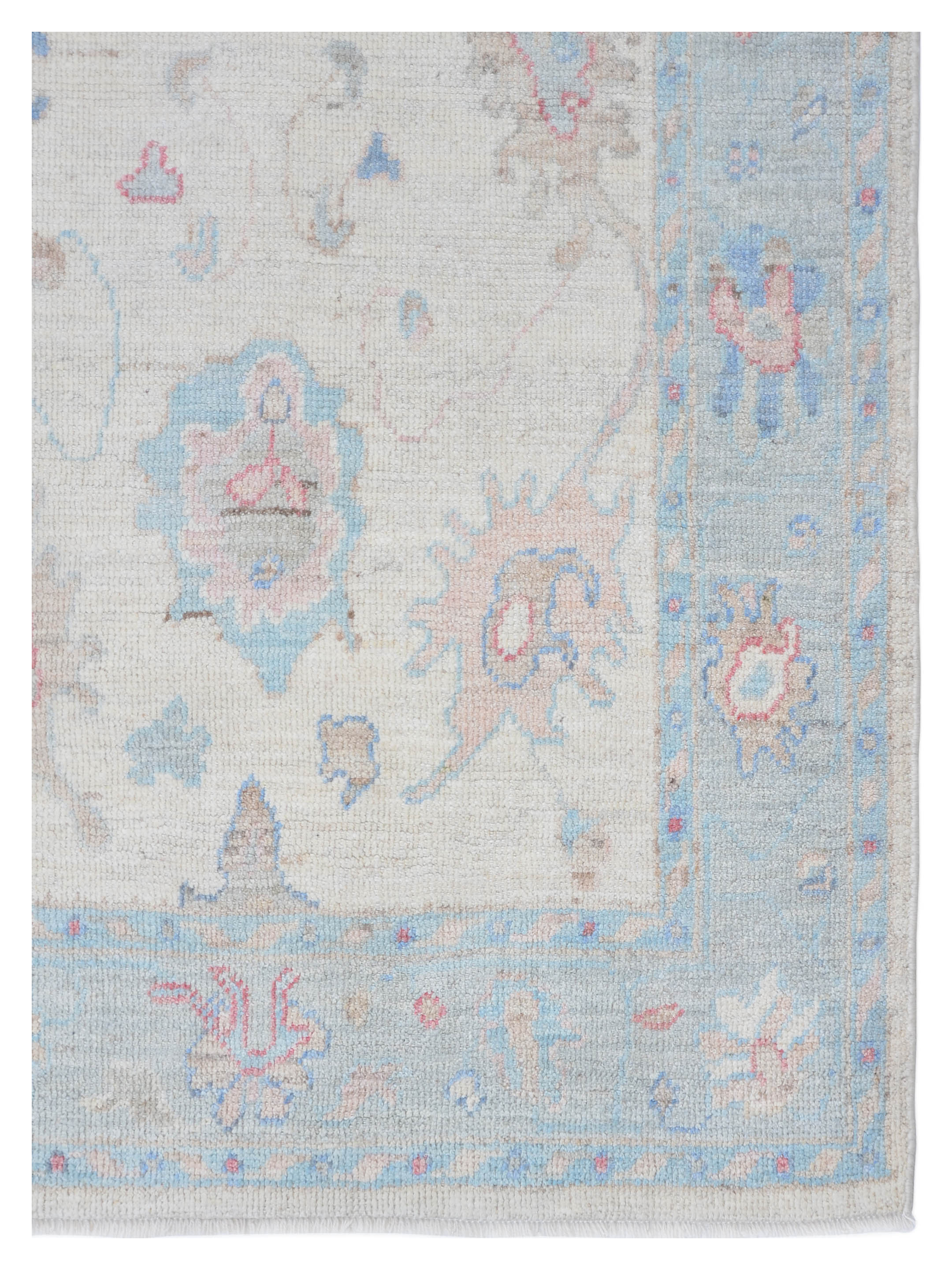 Ushak Wool Weft Hand Knotted Ivory 4x6 - Image 3 of 6