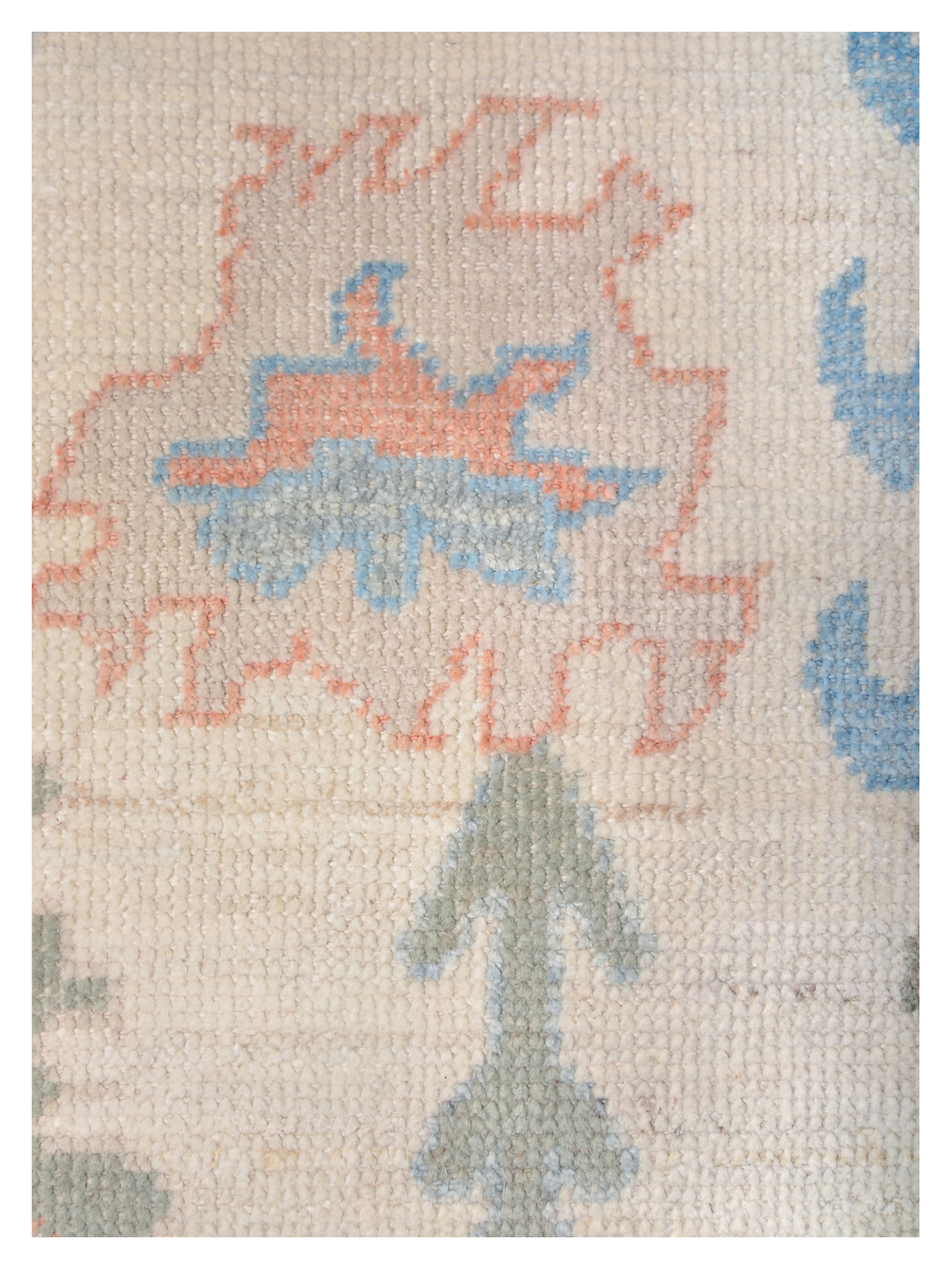 Ushak Wool Weft Hand Knotted Ivory 4x6 - Image 4 of 6