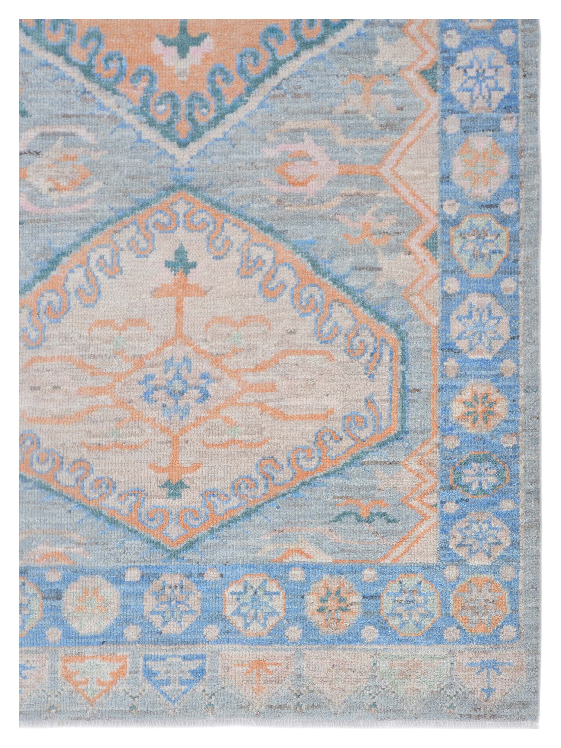 Ushak Wool Weft Hand Knotted Grey 4x6 - Image 3 of 6