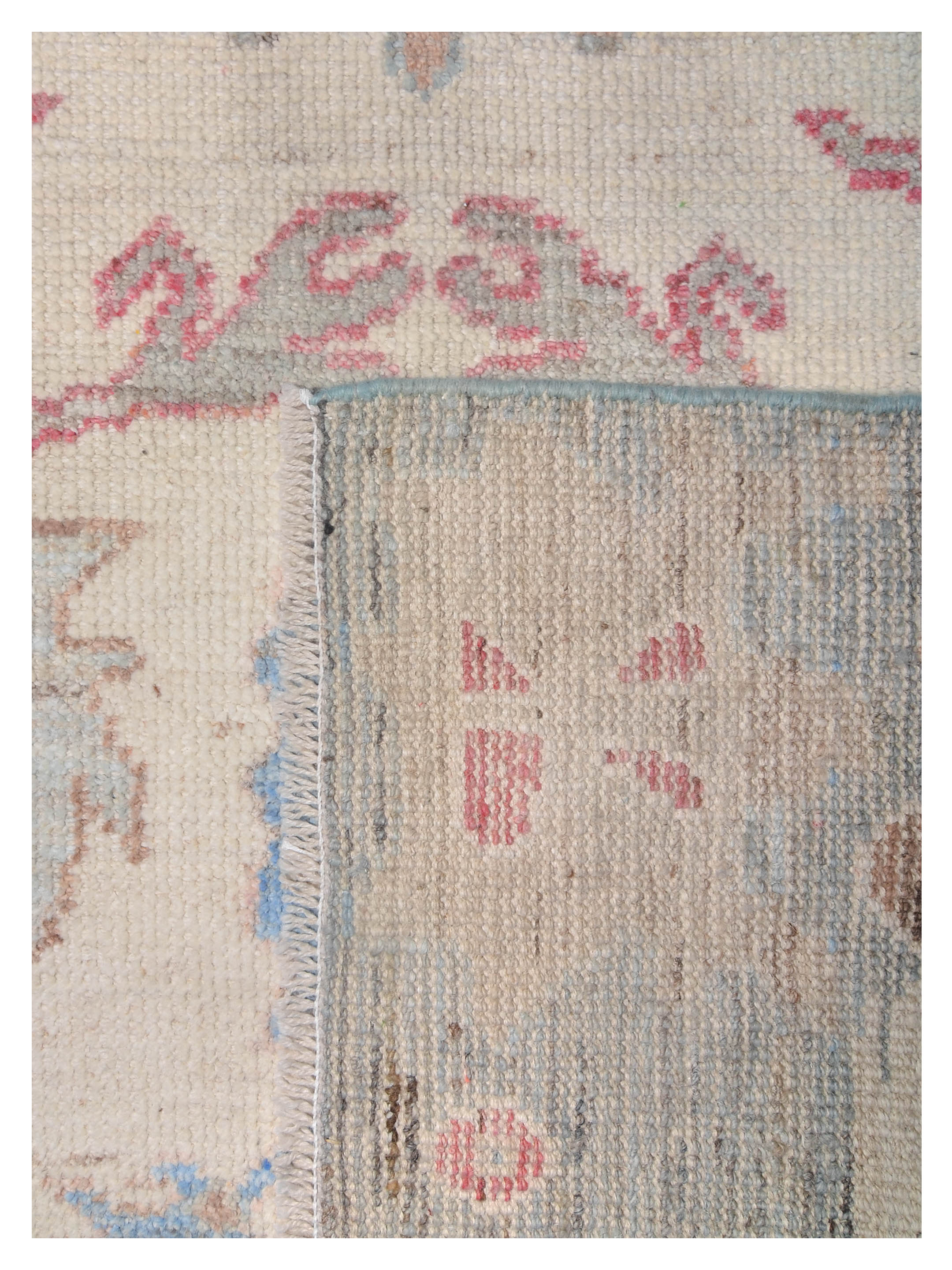 Ushak Wool Weft Hand Knotted Ivory 4x6 - Image 5 of 6