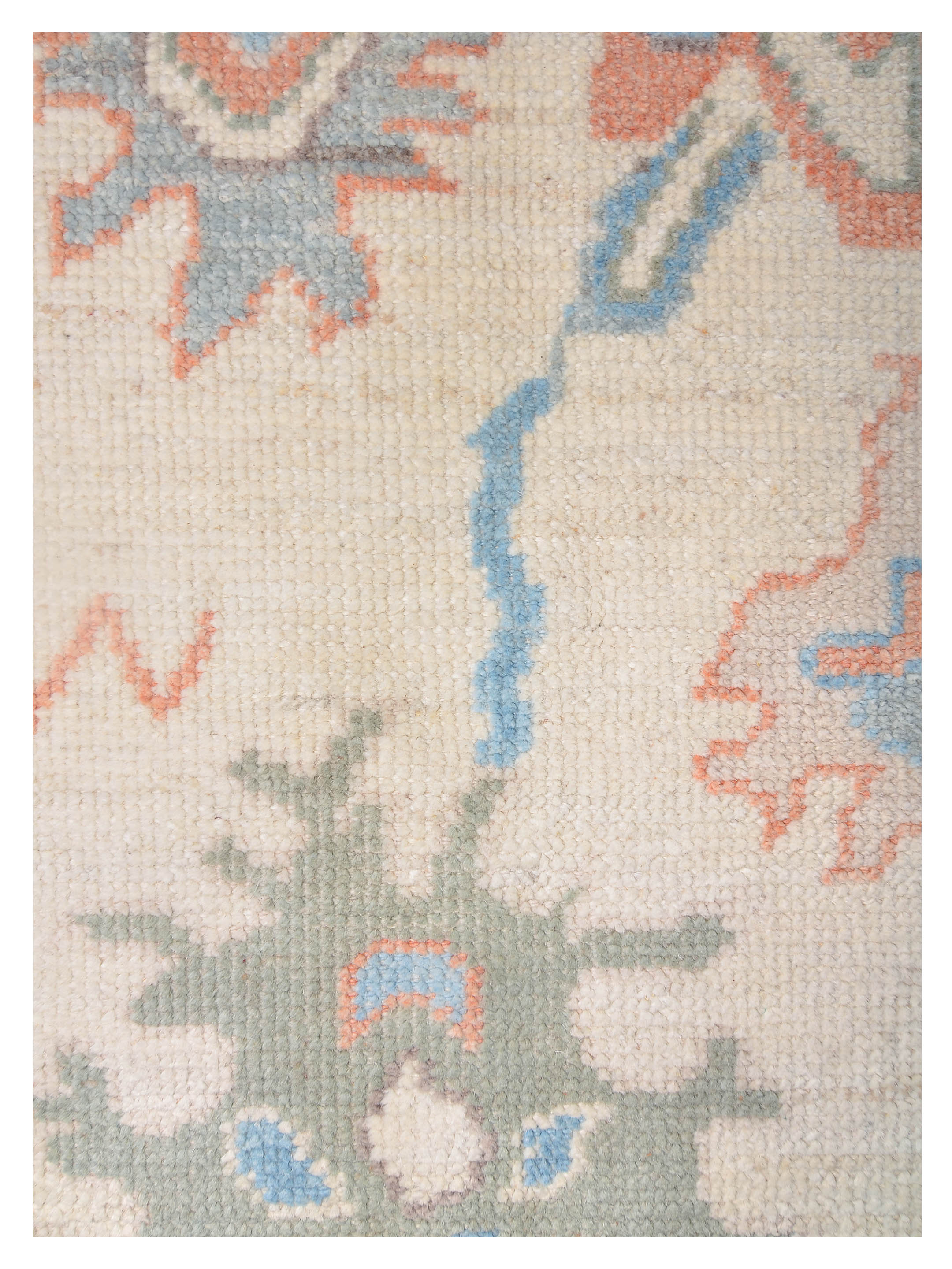 Ushak Wool Weft Hand Knotted Ivory 4x6 - Image 4 of 6