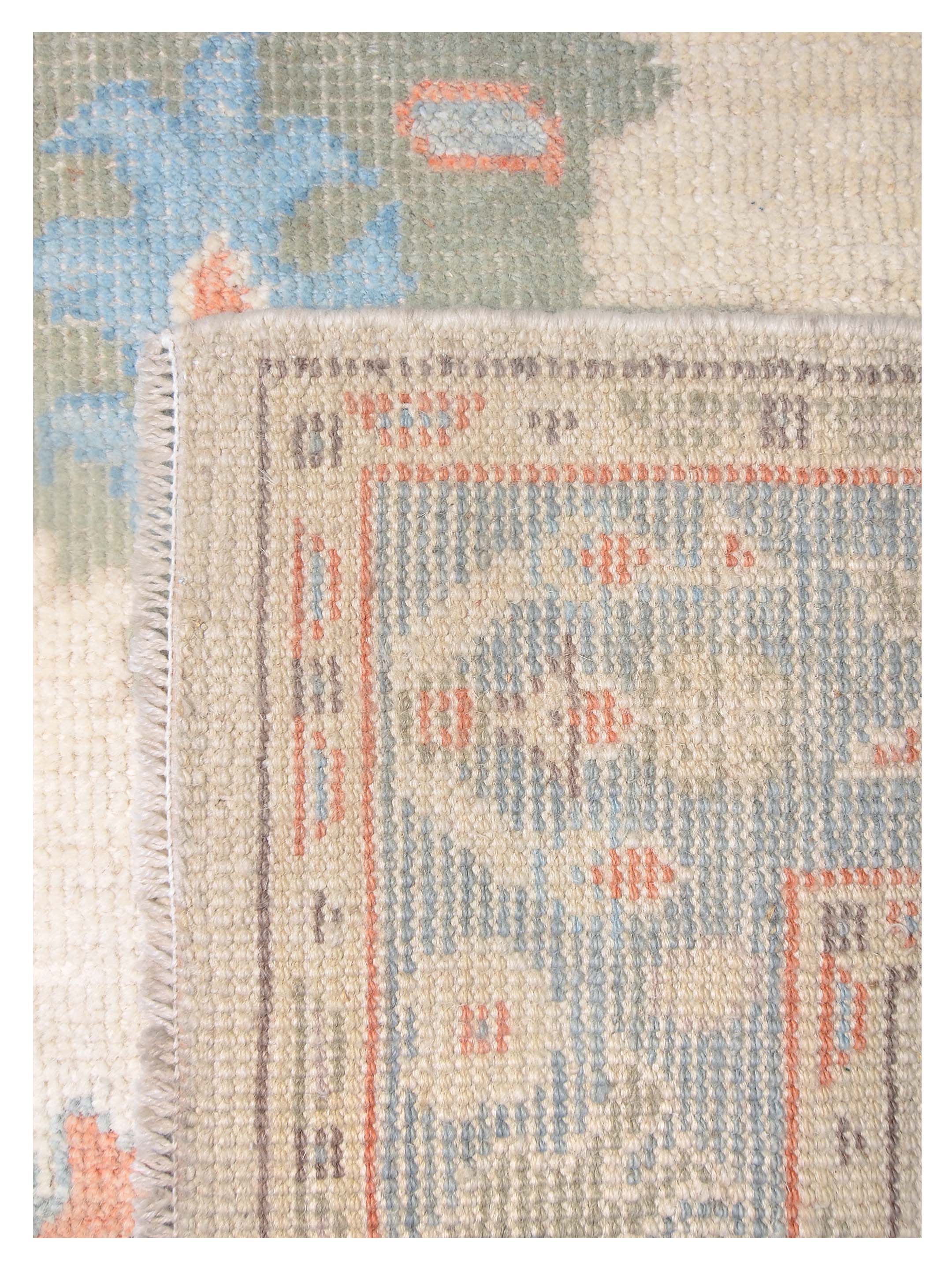 Ushak Wool Weft Hand Knotted Ivory 4x6 - Image 5 of 6