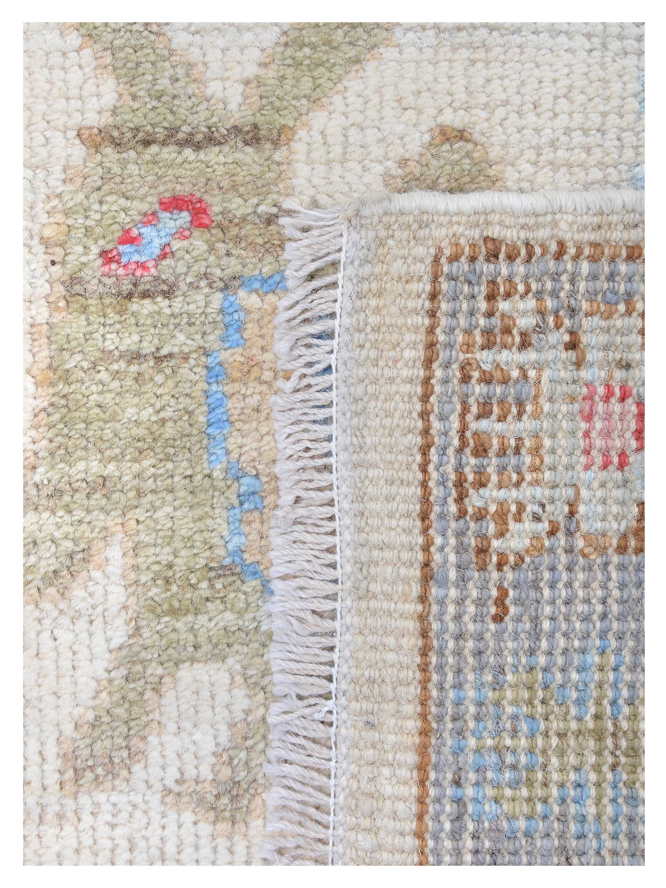Ushak Wool Weft Hand Knotted Ivory 3x6 - Image 5 of 6
