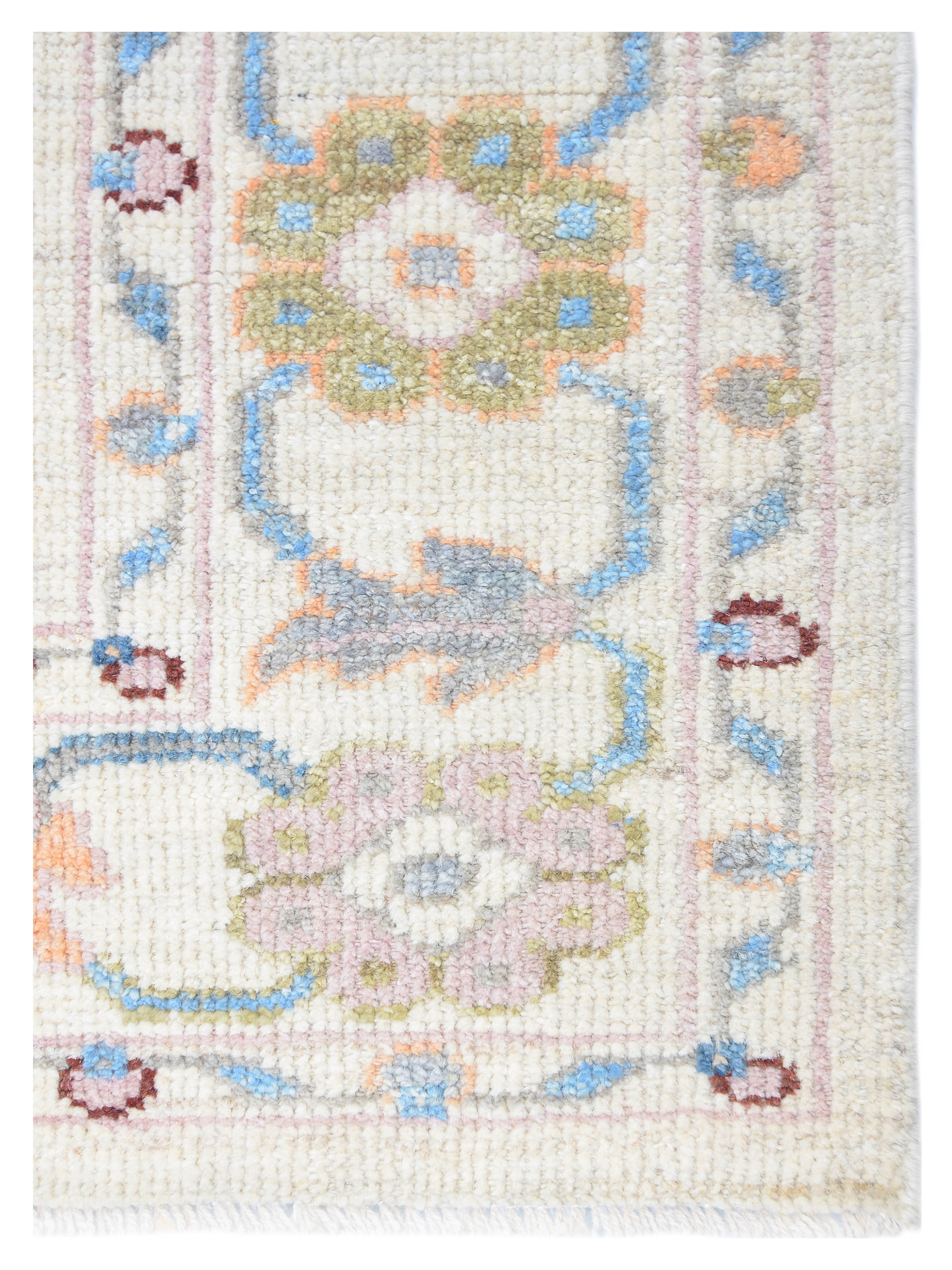 Ushak Wool Weft Hand Knotted Ivory 3x6 - Image 3 of 6