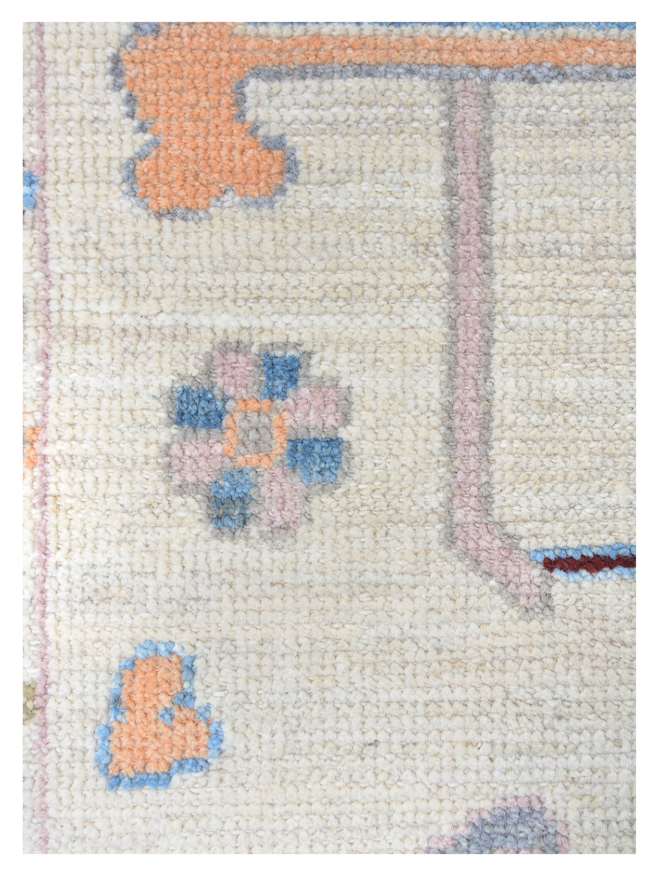 Ushak Wool Weft Hand Knotted Ivory 3x6 - Image 4 of 6