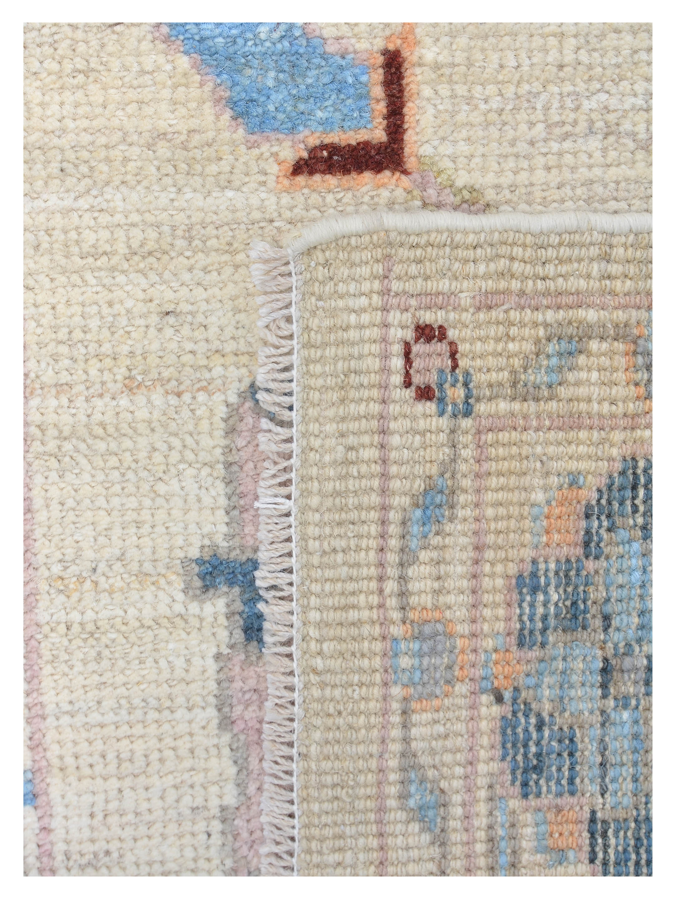 Ushak Wool Weft Hand Knotted Ivory 3x6 - Image 5 of 6