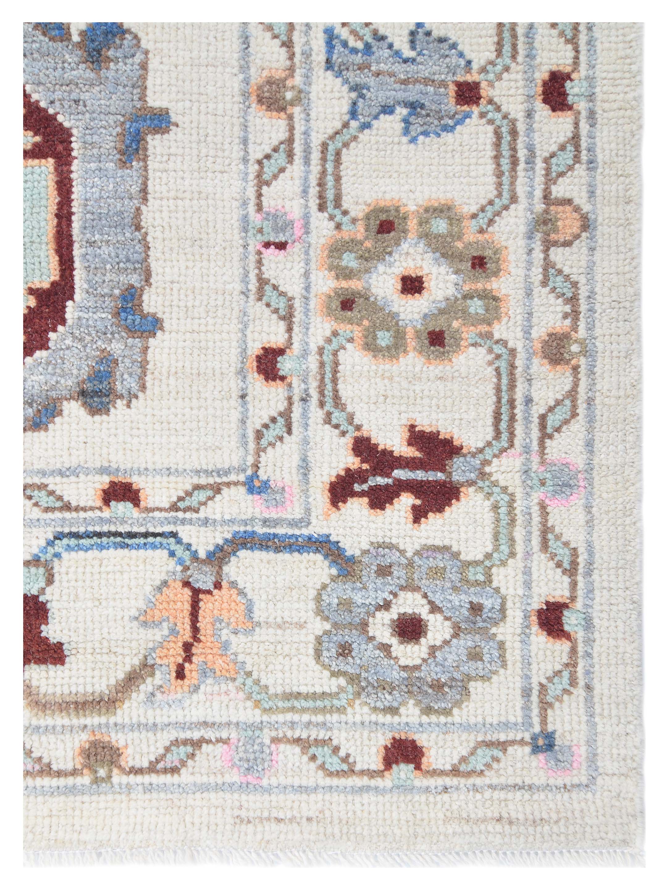 Ushak Wool Weft Hand Knotted Ivory 3x6 - Image 3 of 6