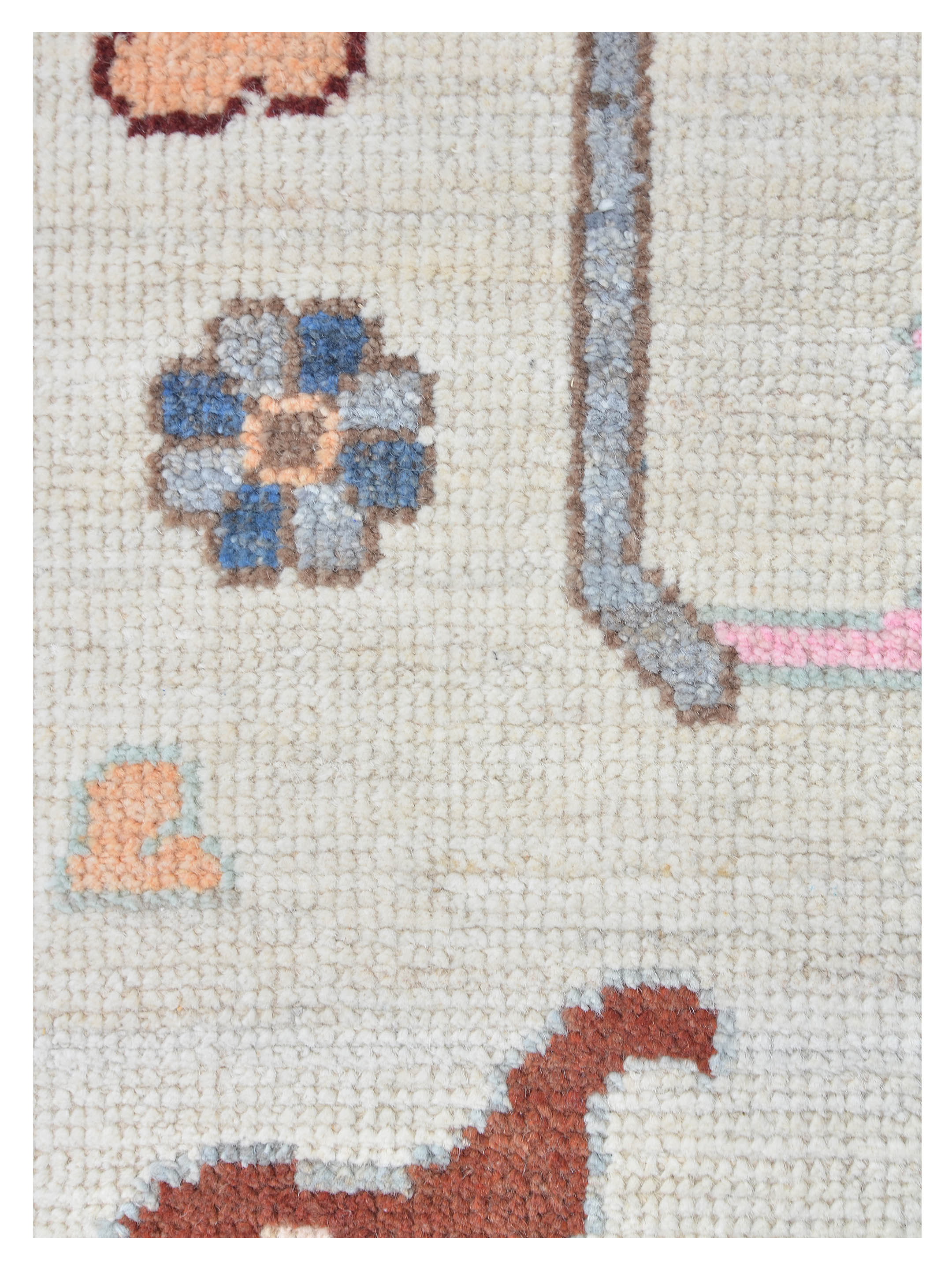 Ushak Wool Weft Hand Knotted Ivory 3x6 - Image 4 of 6